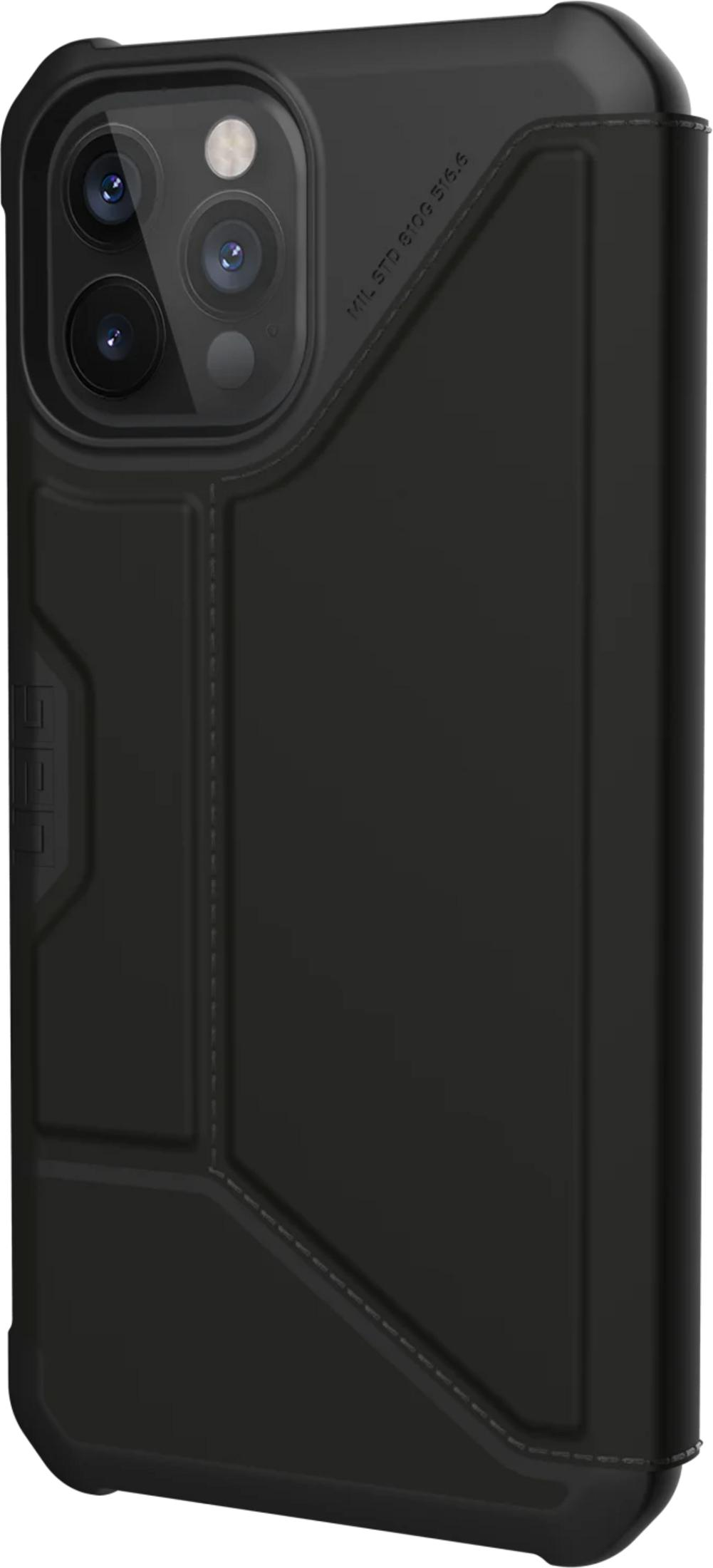 Schwarze Handyhülle mit Kameramodul und MIL-STD-Aufdruck.