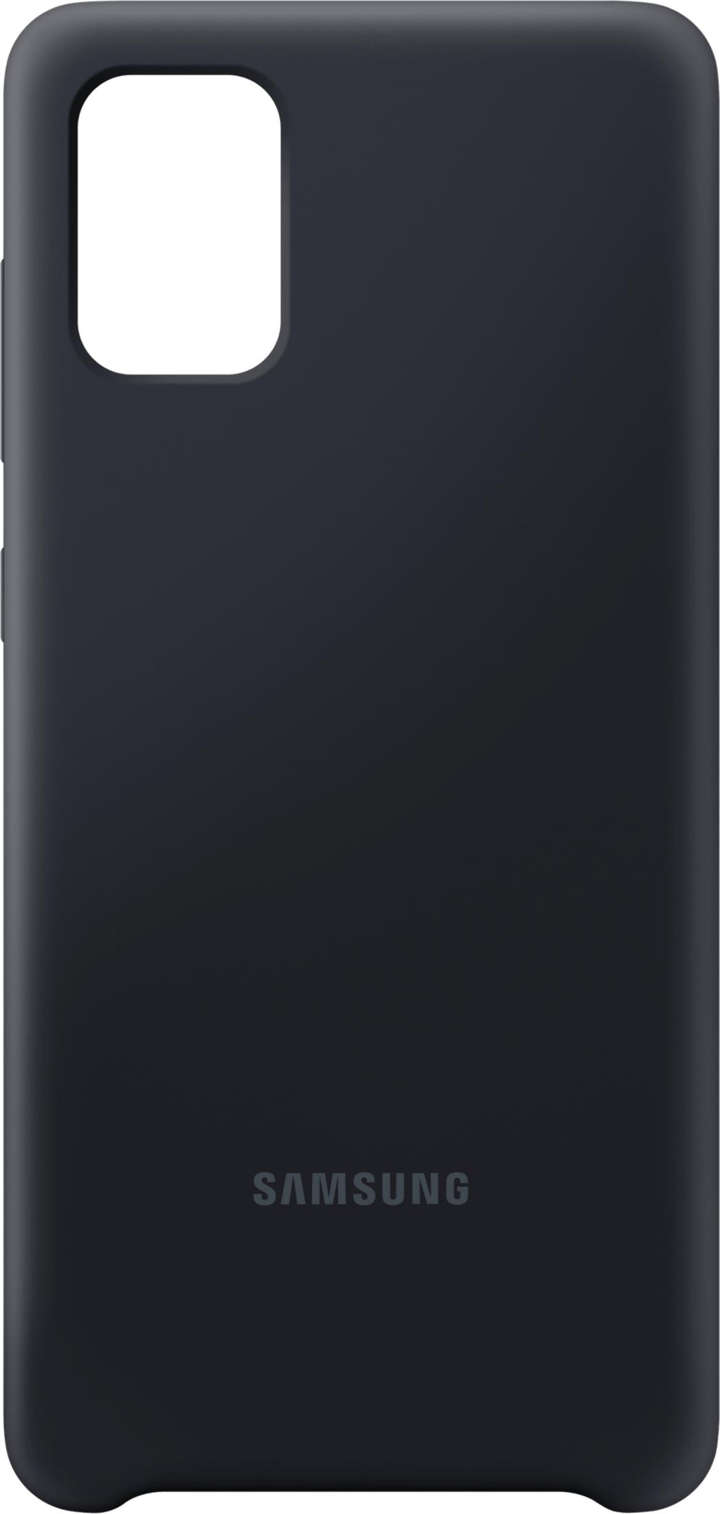 Funda gris oscura para Samsung con recorte de cámara arriba a la izda.
