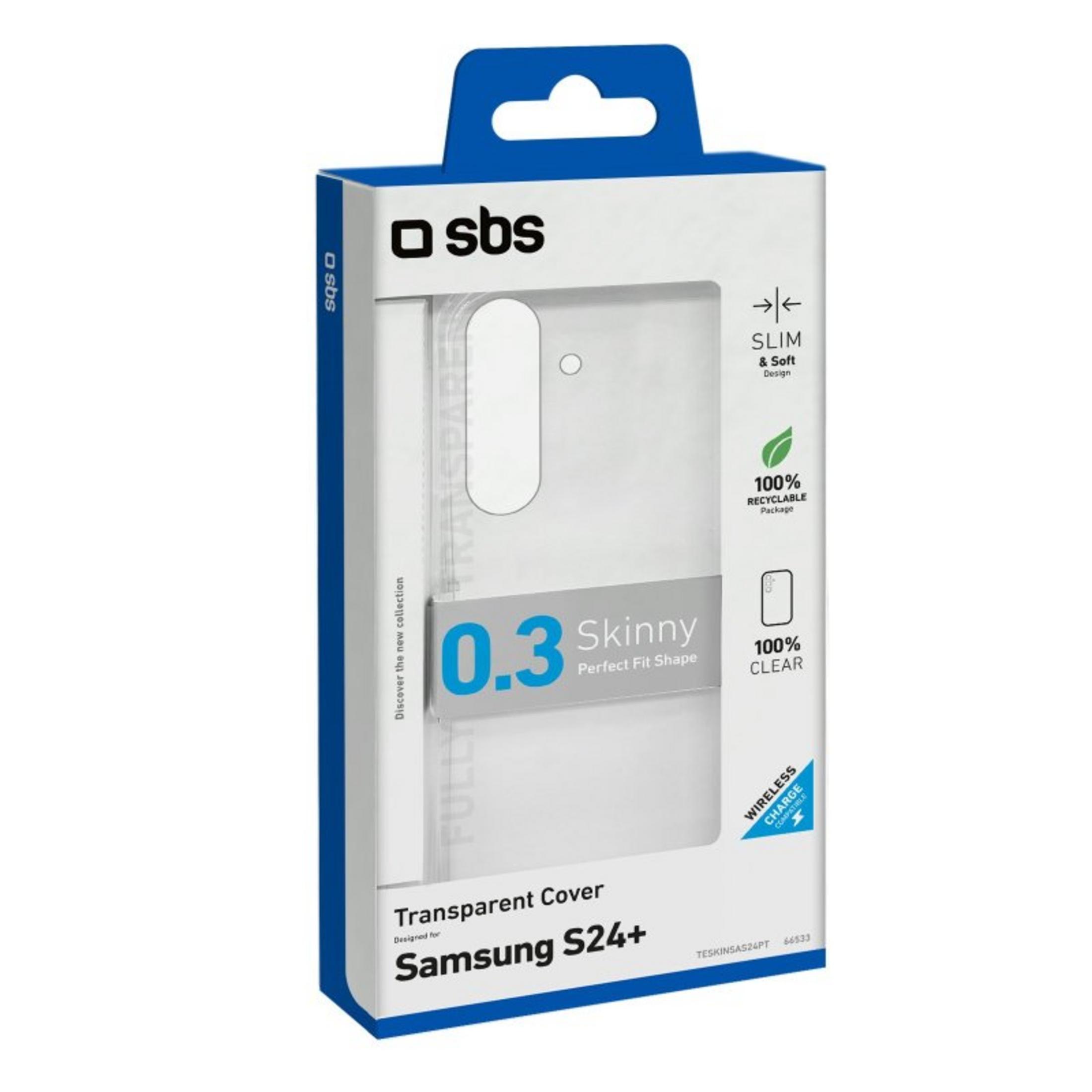 Cover trasparente SBS per Samsung S24+, 0.3mm sottile, slim, morbido, 100% chiaro.
