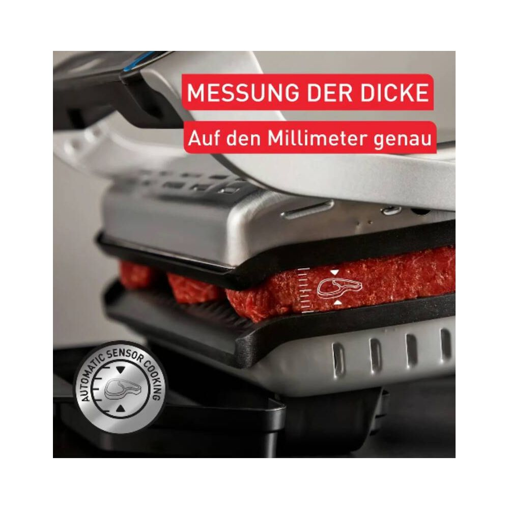 Mięso grillowane w grillu z automatycznym pomiarem grubości.