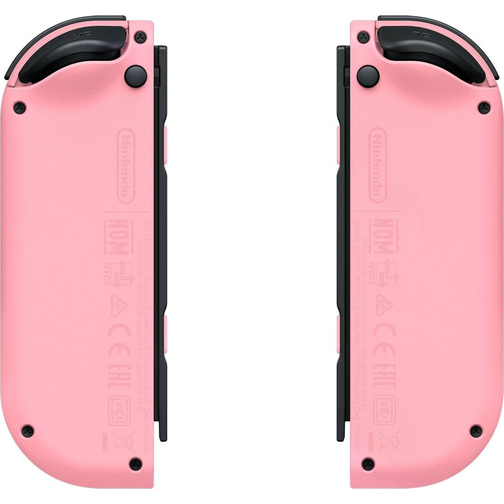 Due controller Joy-Con rosa Nintendo Switch affiancati.