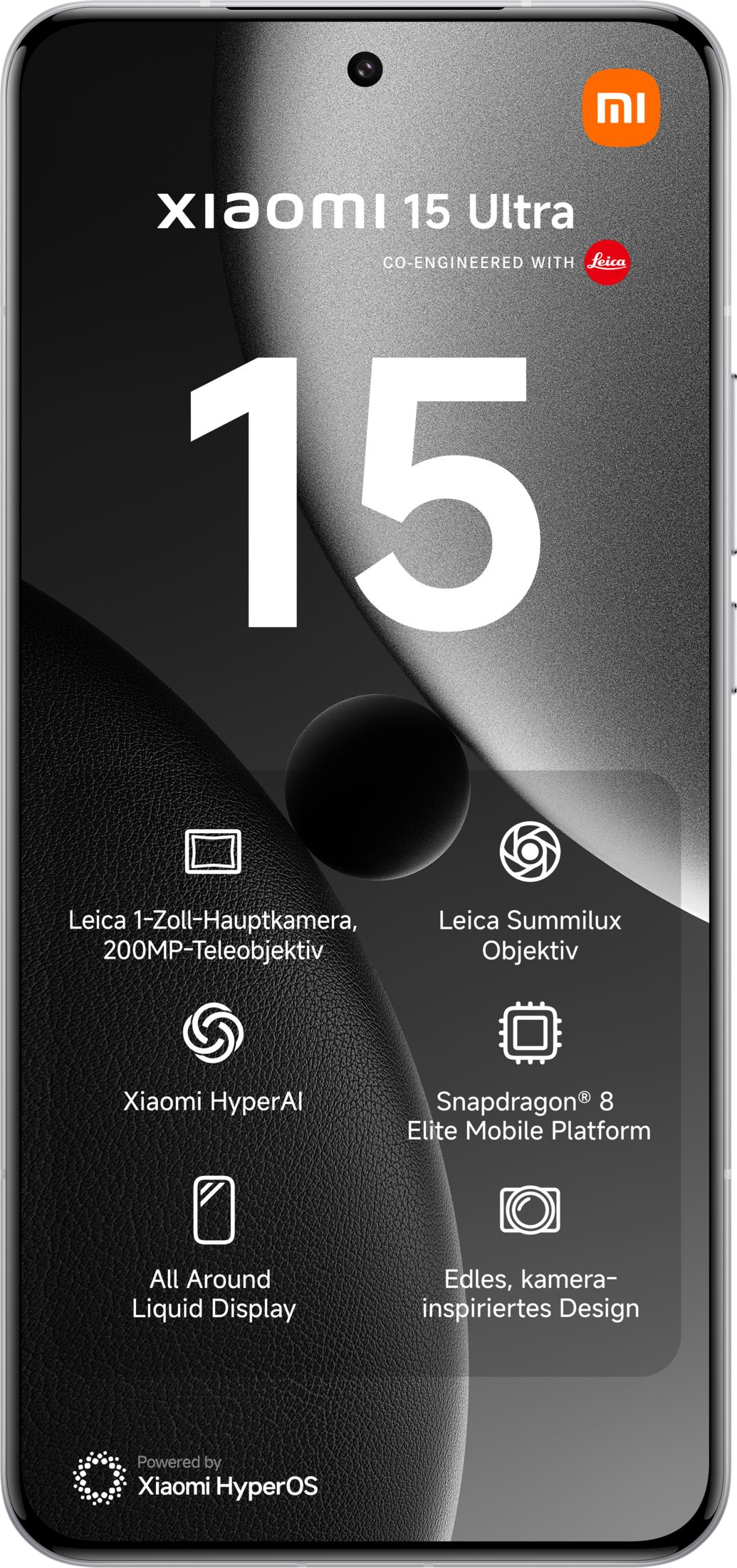 Xiaomi 15 Ultra mit Leica Kamera, Snapdragon 8, HyperOS. Großes Display.