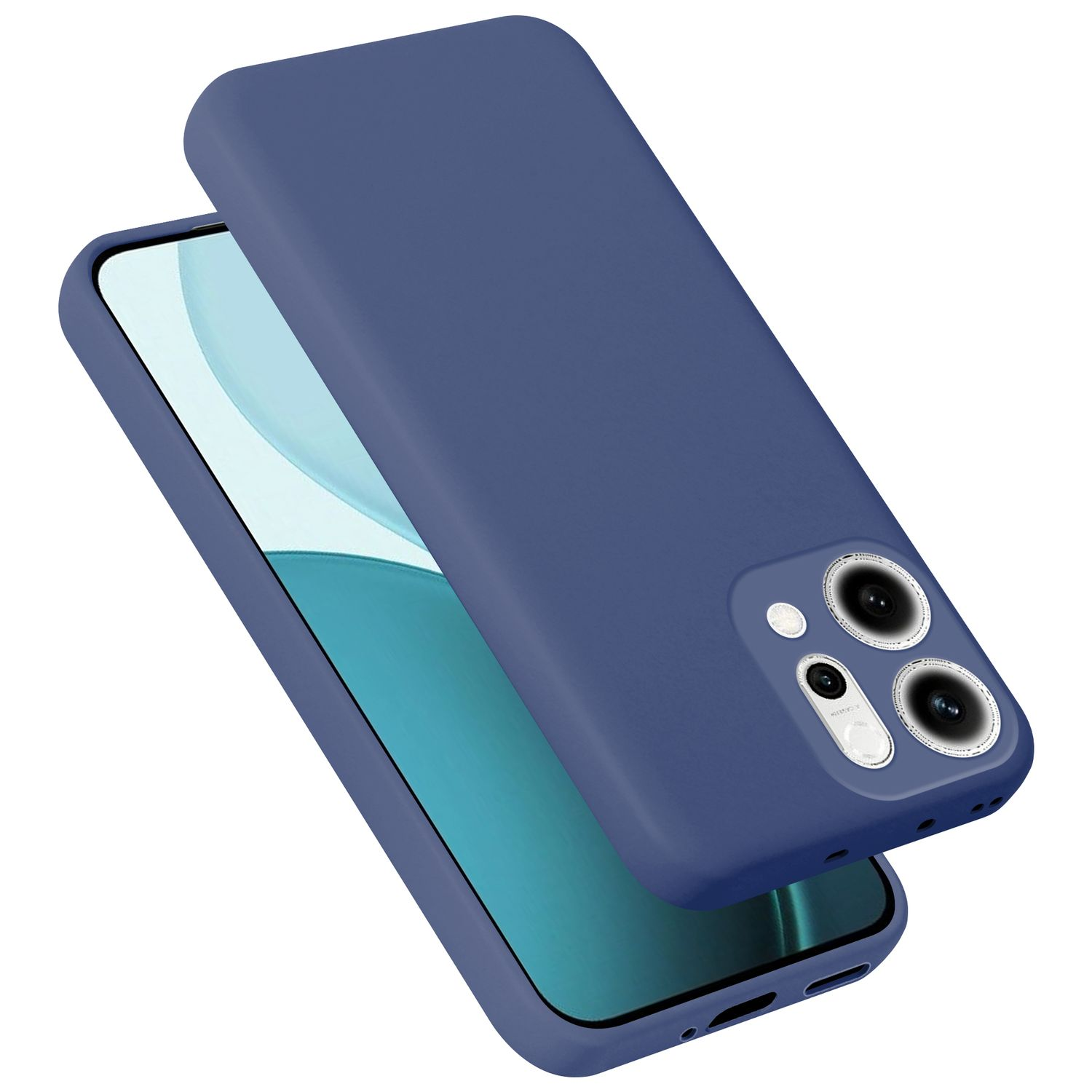 Blaue Handyhülle mit Kamerasystem