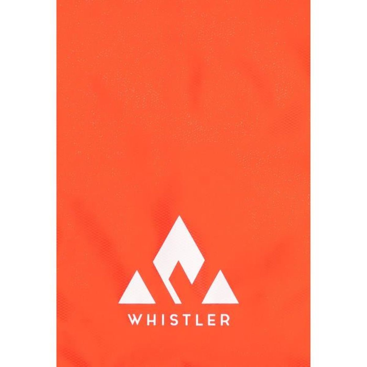 Orange Hintergrund mit weißem Logo und Text 'WHISTLER'.