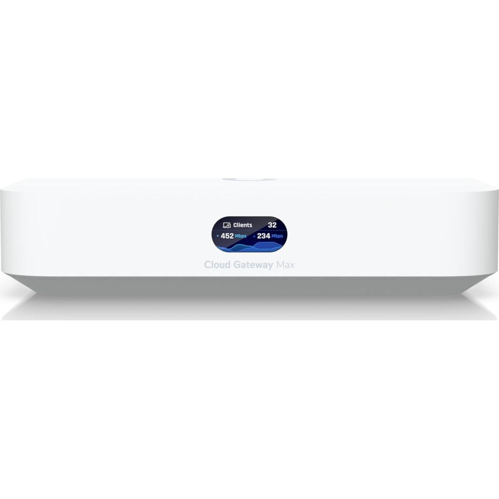 Biay Cloud Gateway Max z maym ekranem pokazujcym 32 klientw.