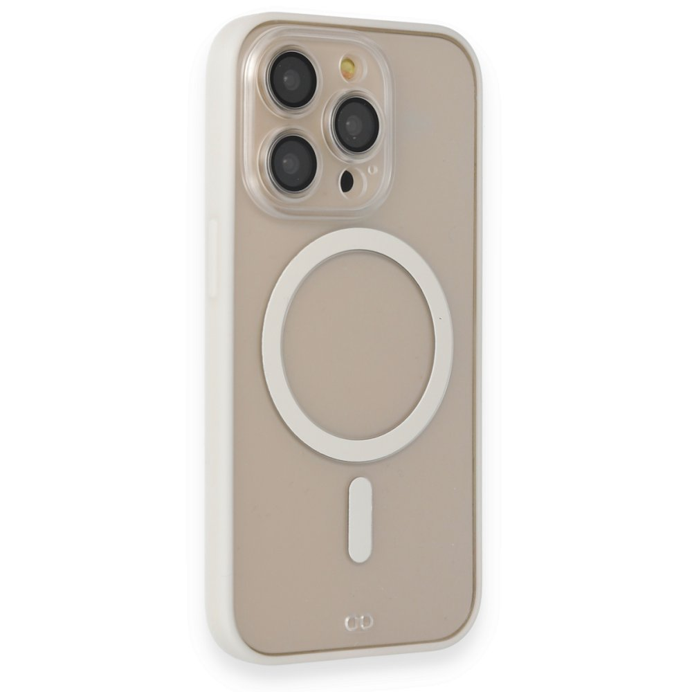 NEWFACE Grand iPhone 13 Pro Uyumlu MagSafe Telefon Kılıfı Beyaz