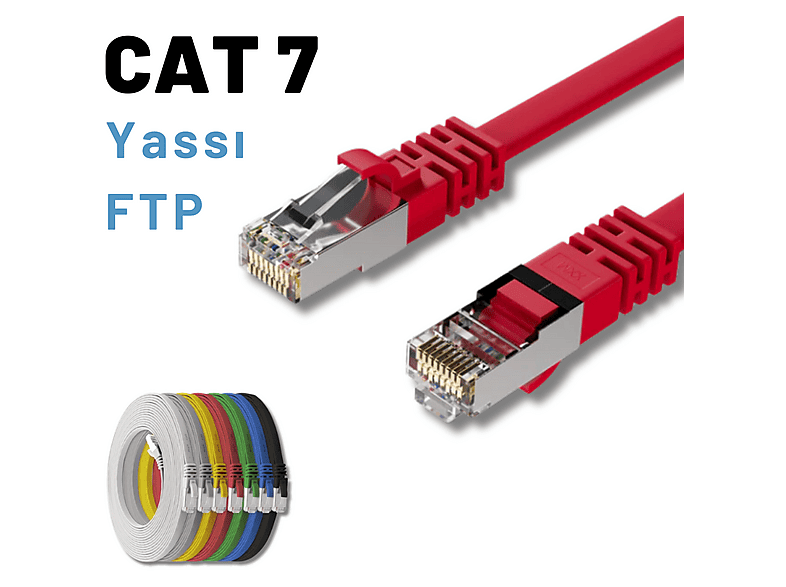 IRENIS CAT7 Yassı FTP Ethernet Network LAN Ağ Kablosu