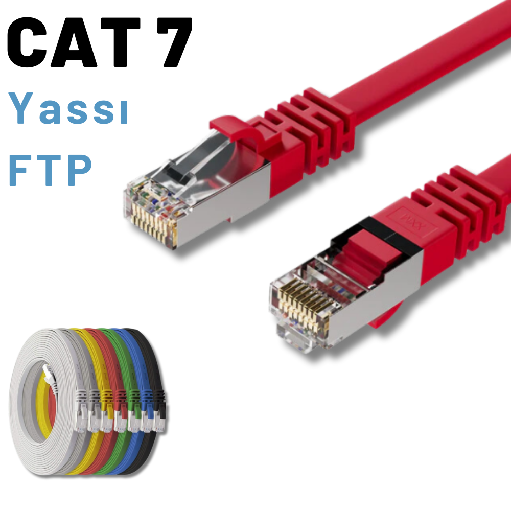 IRENIS CAT7 Yassı FTP Ethernet Network LAN Ağ Kablosu