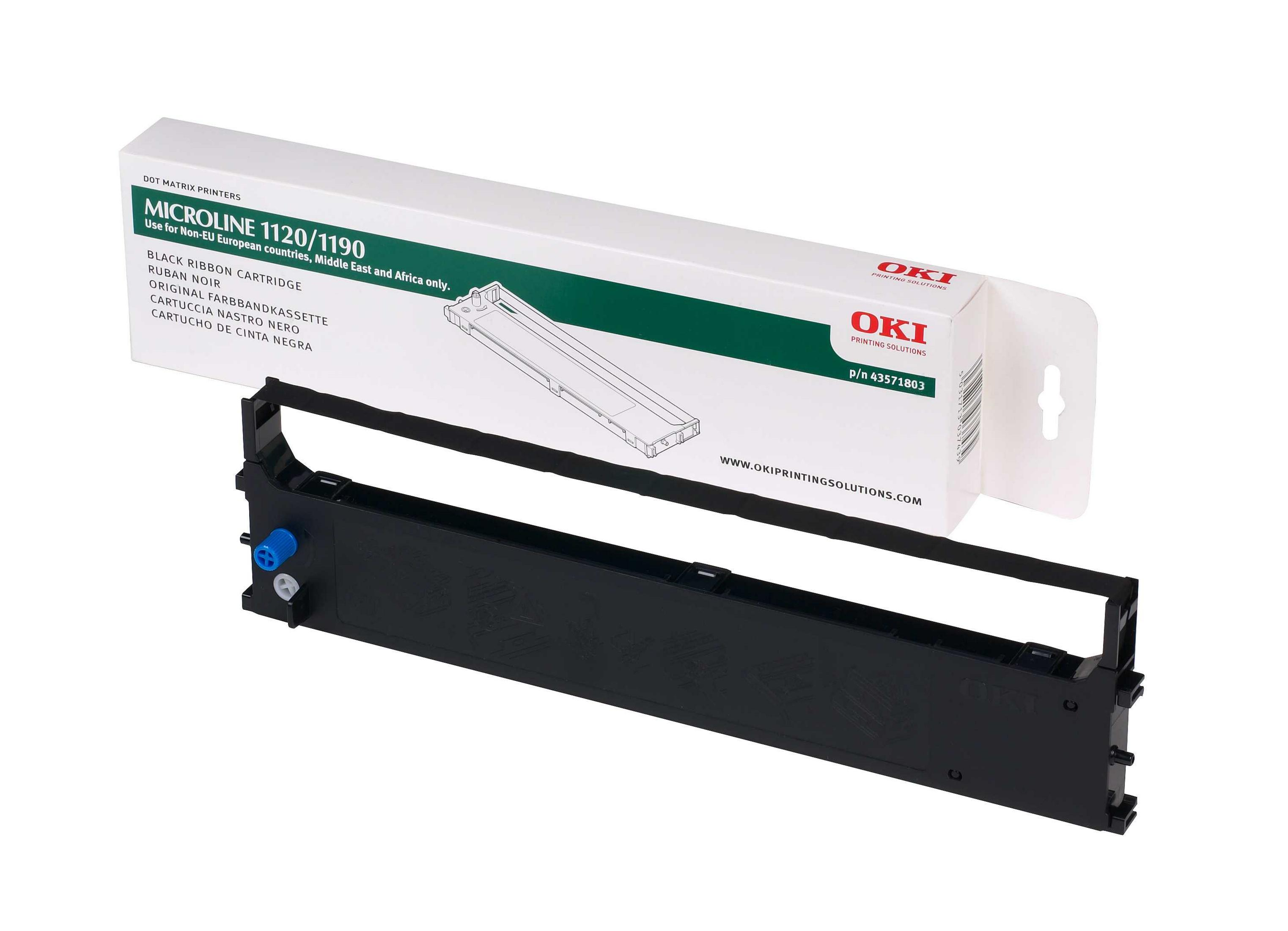 OKI Microline 1120/1190 nokta vuruşlu yazıcılar için siyah şerit.