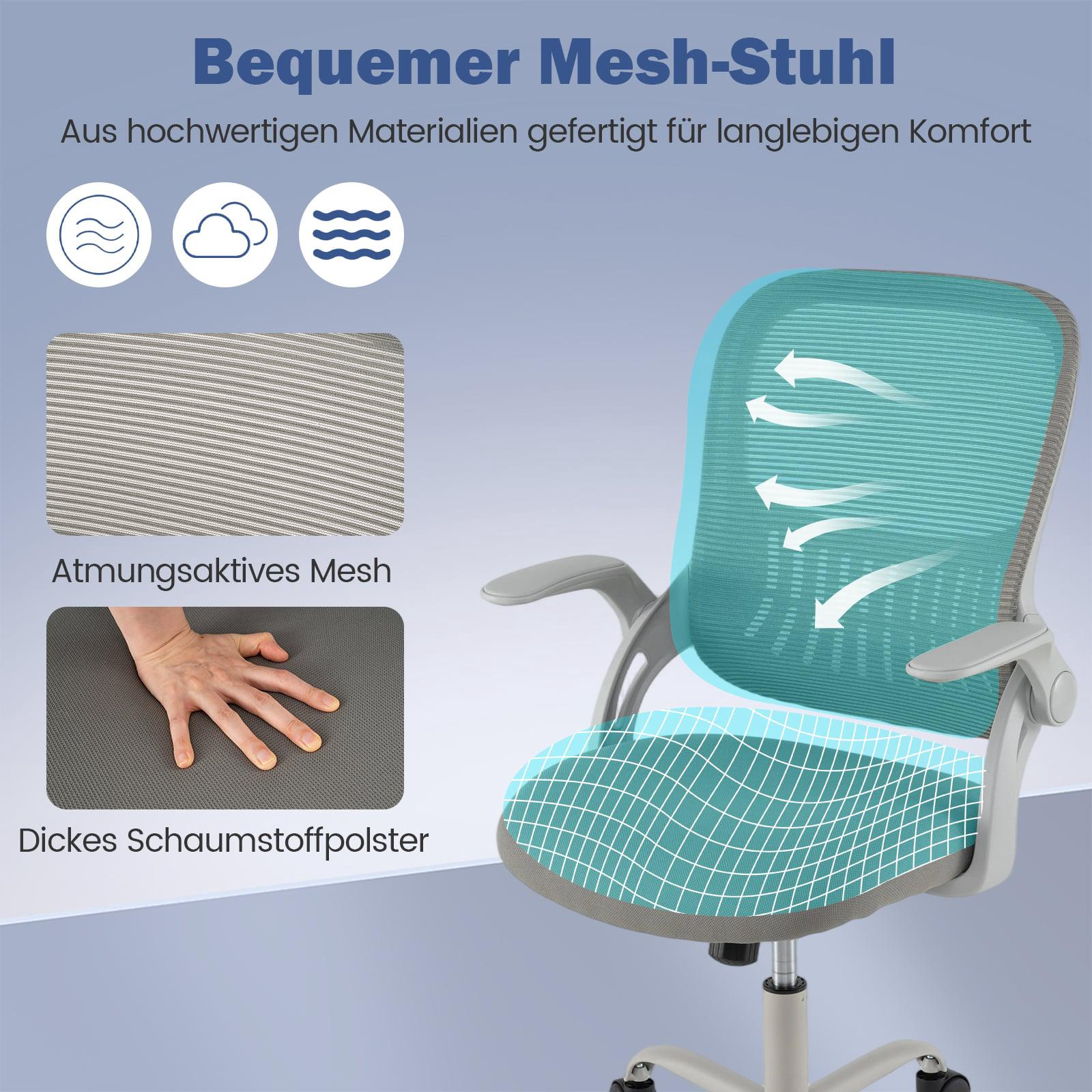 Comfortabele mesh stoel met ademend mesh en dikke vulling.