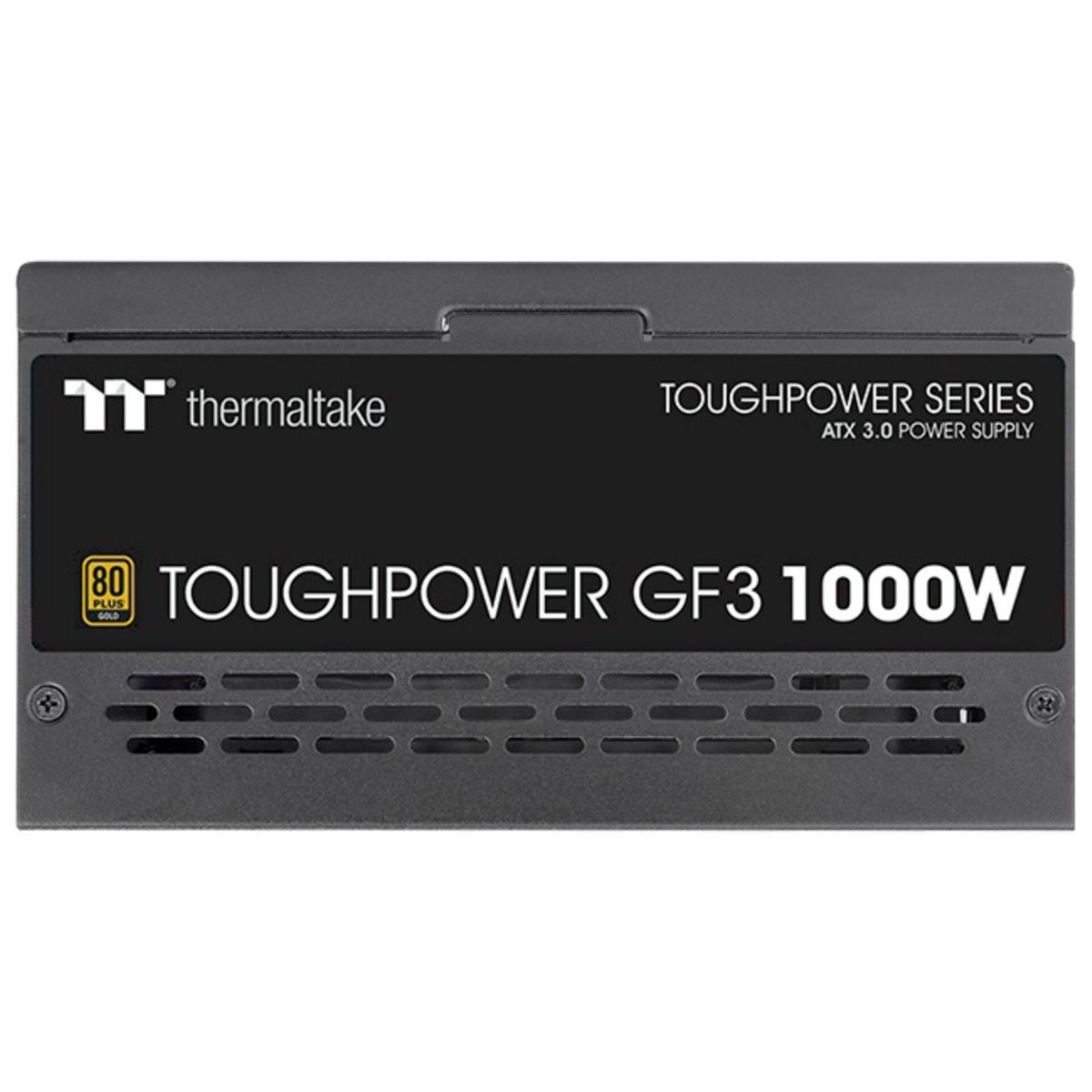 Zwarte Thermaltake 80 Plus Gold 1000W voeding.