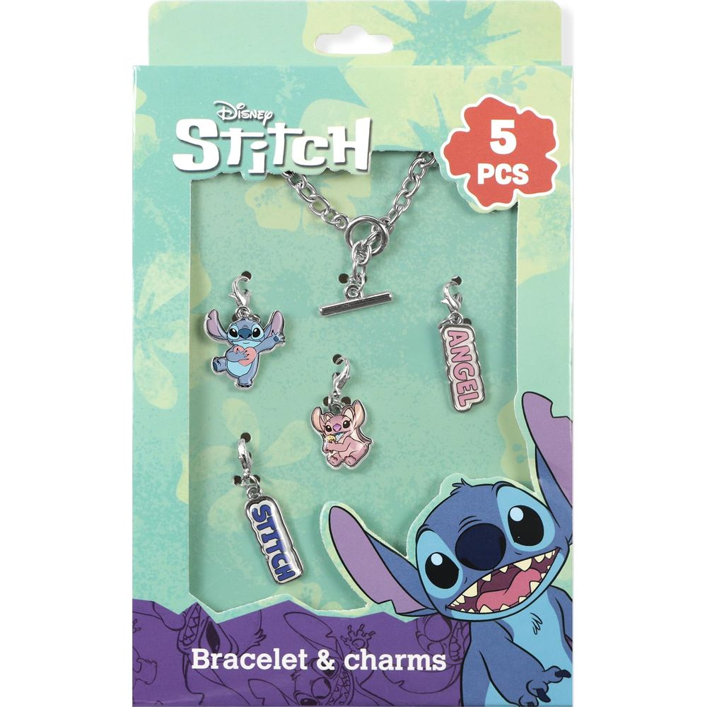 Disney Stitch 5-teiliges Schmuckset mit Anhängern und Halskette.