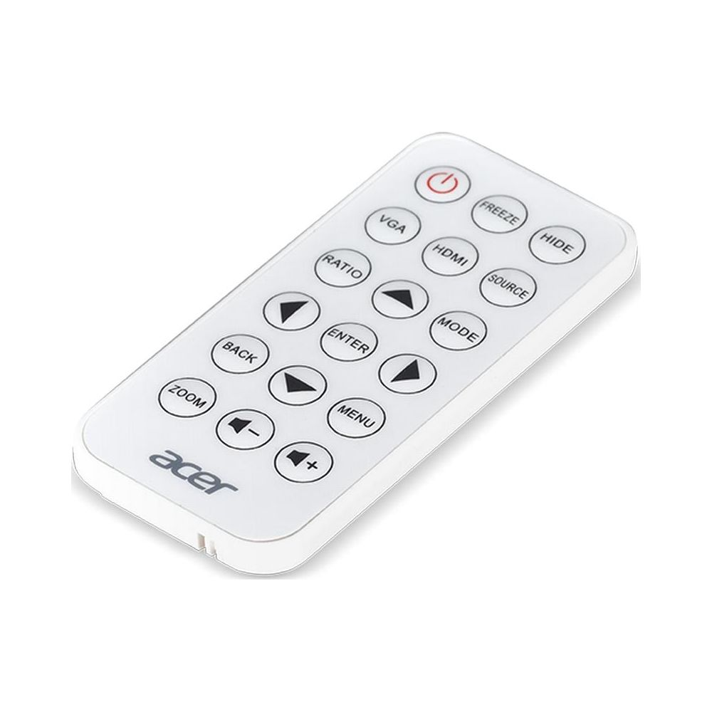 Télécommande blanche avec boutons pour projecteurs Acer.