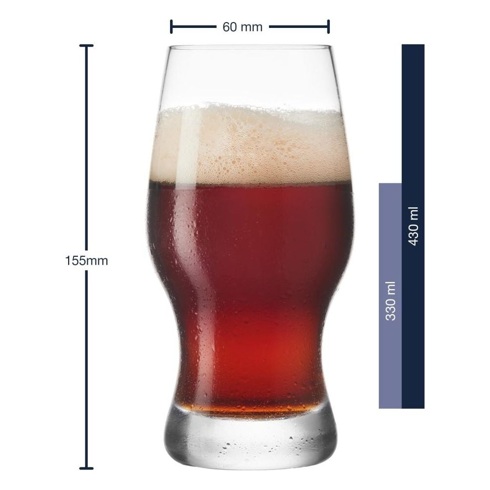 Ein Glas Bier mit Schaum, Maße 60mm Breite, 155mm Höhe.