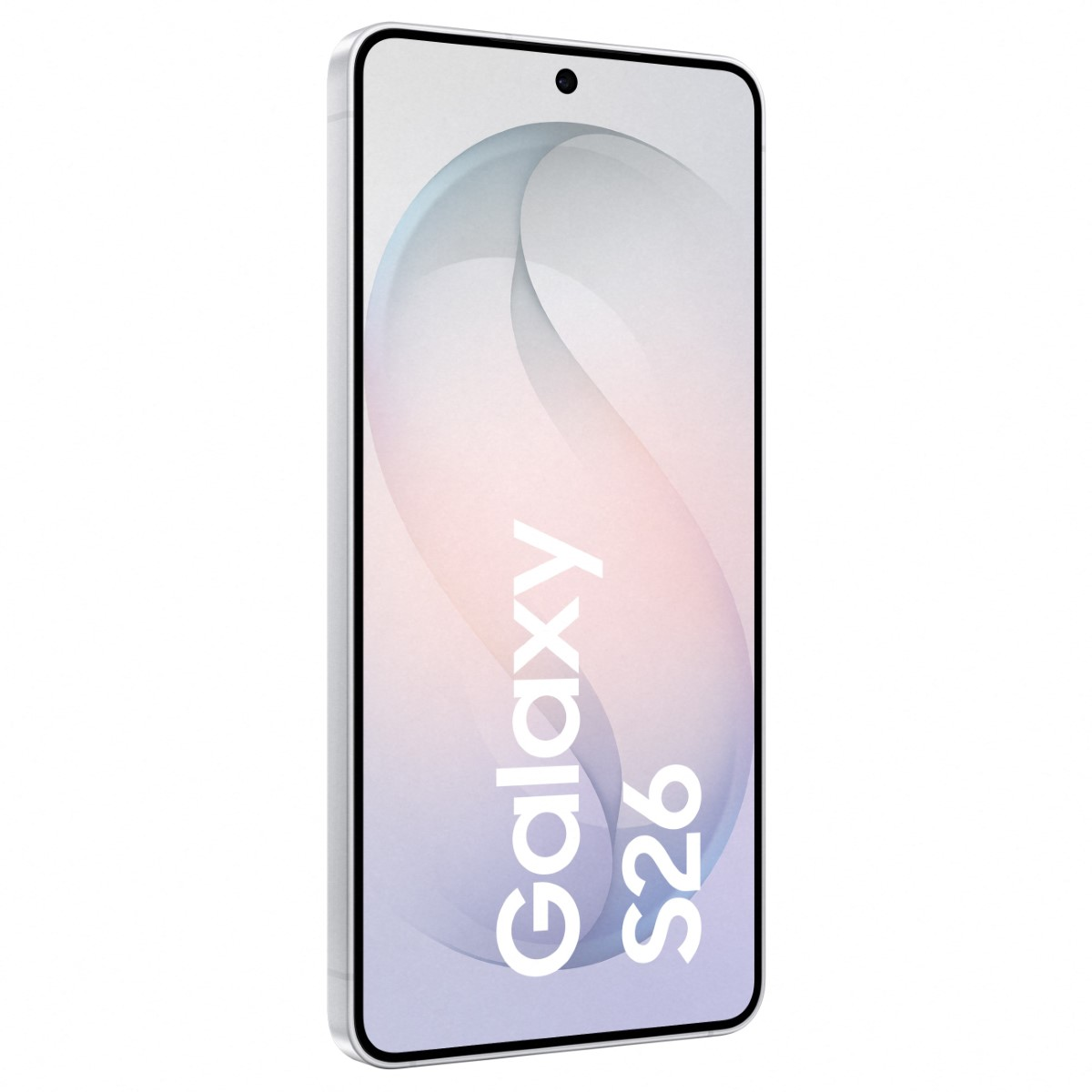 Srebrny smartfon Samsung Galaxy S26 z otworem na aparat.