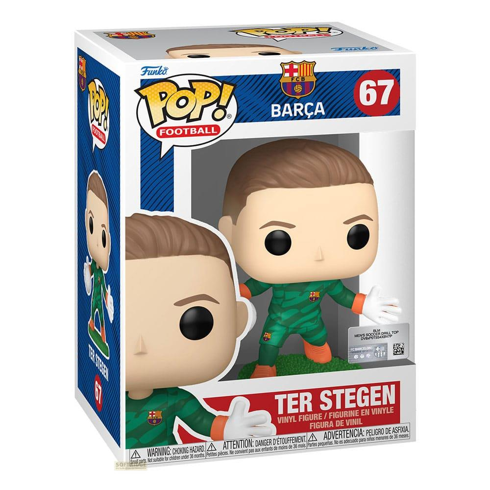 Figura Funko POP! de Ter Stegen con traje verde, FC Barcelona, número 67.