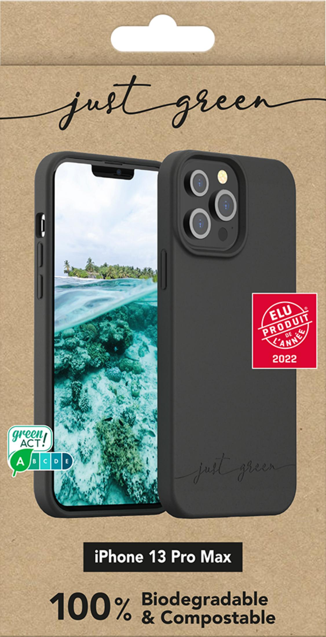 Custodia nera iPhone 13 Pro Max, 100% biodegradabile.