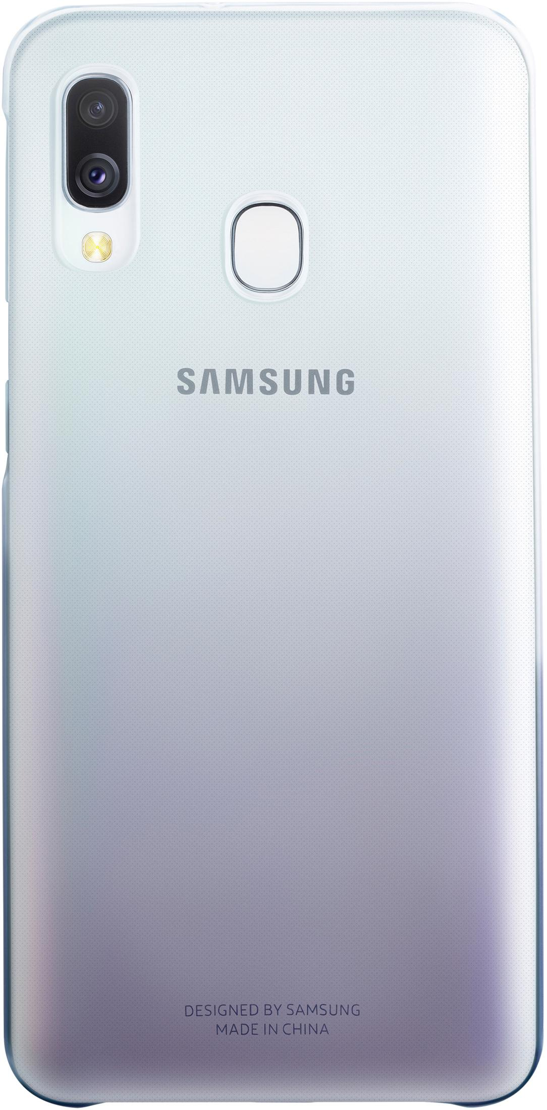 Achterkant Samsung smartphone met dubbele camera en vingerafdruksensor.