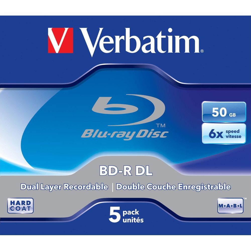 Verbatim Blu-ray Disc BD-R DL 50GB 6x speed, opak. 5.