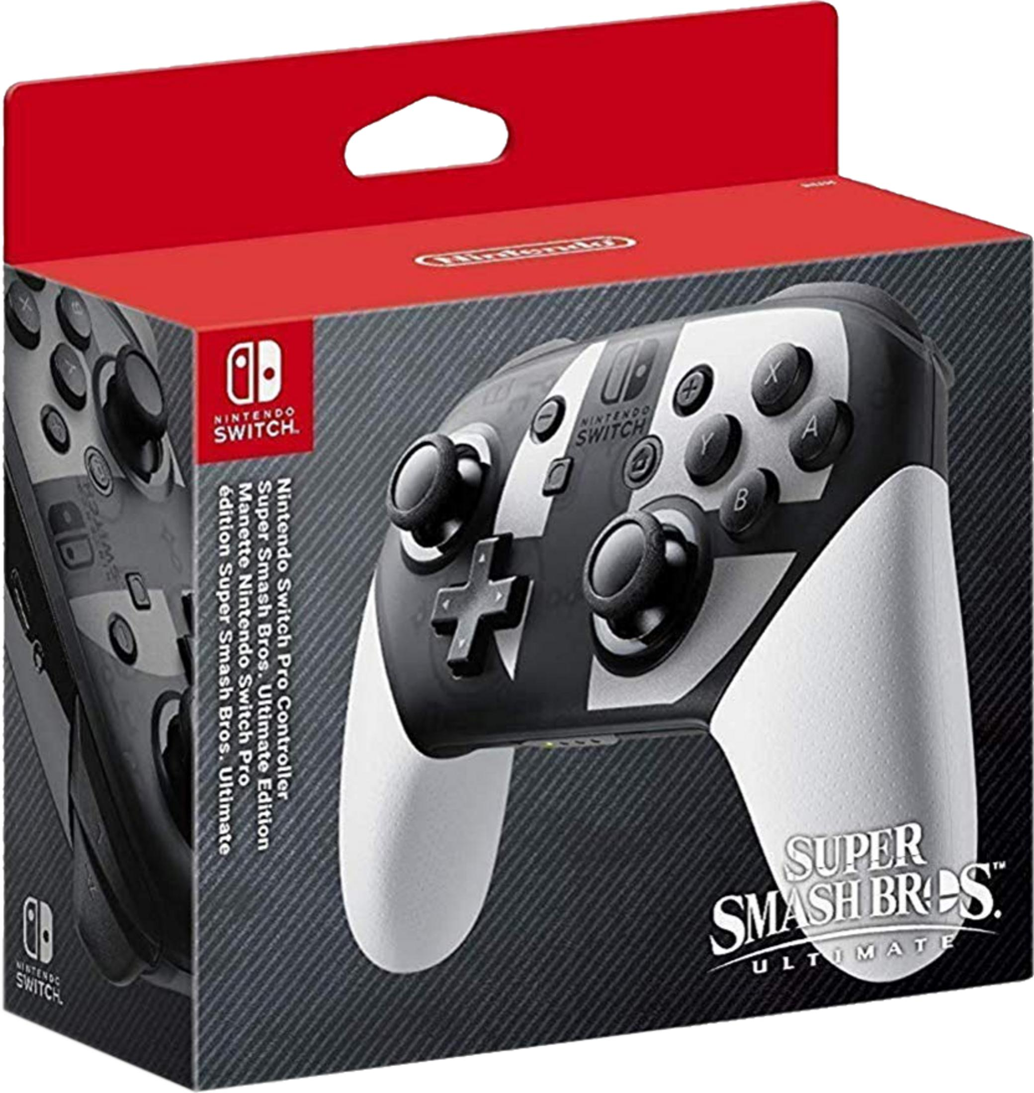 Pudełko kontrolera Nintendo Switch Pro, edycja Super Smash Bros. Ultimate.