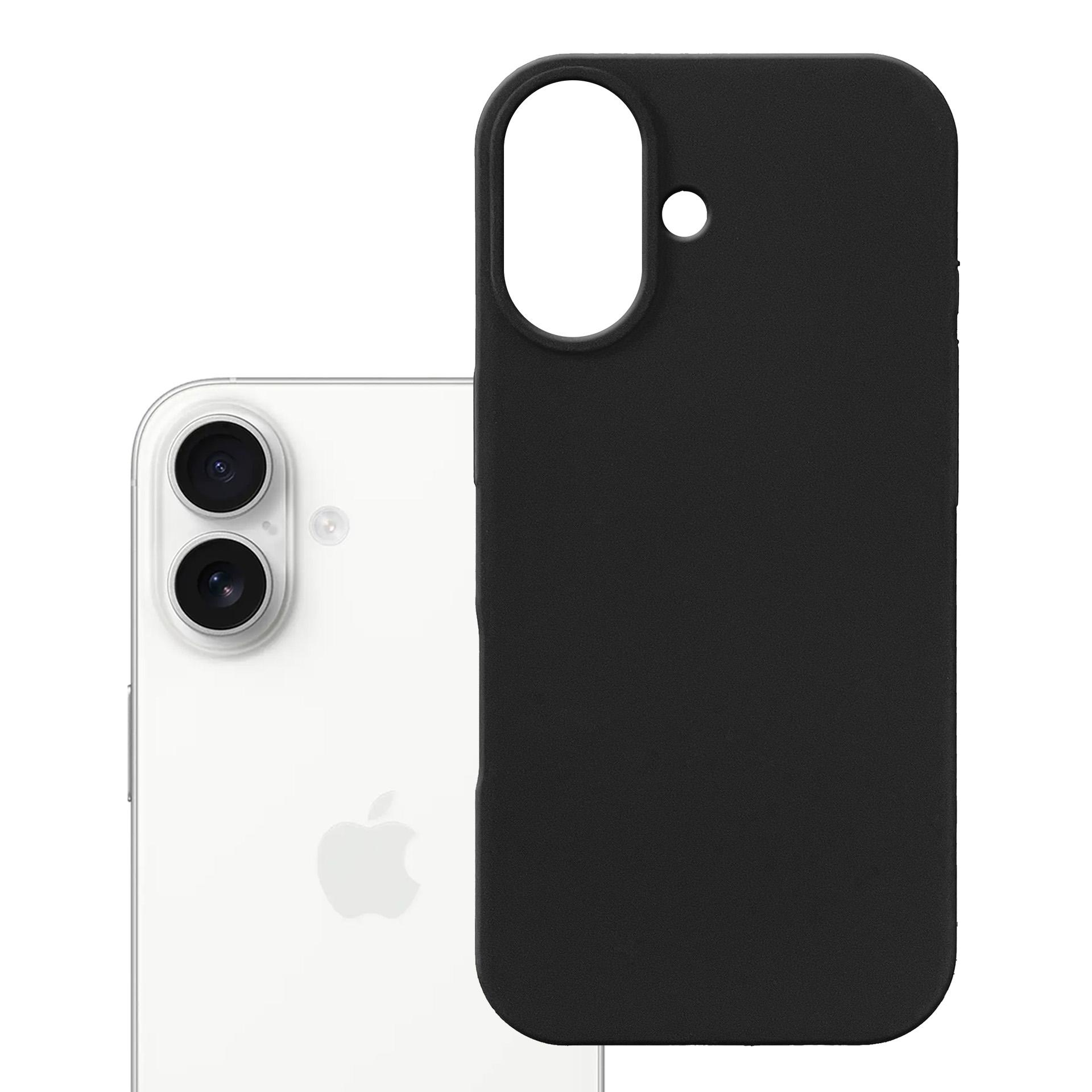 Czarna obudowa telefonu leży obok białego iPhone'a z dwoma aparatami.