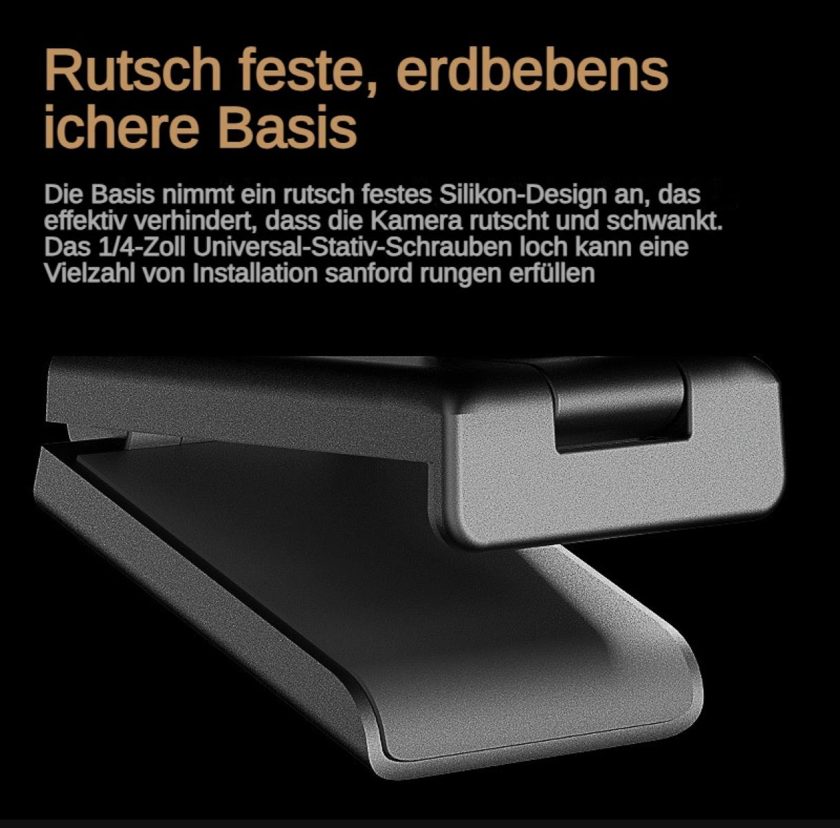 Schwarze Kamera-Halterung mit Silikonbasis für Stabilität.