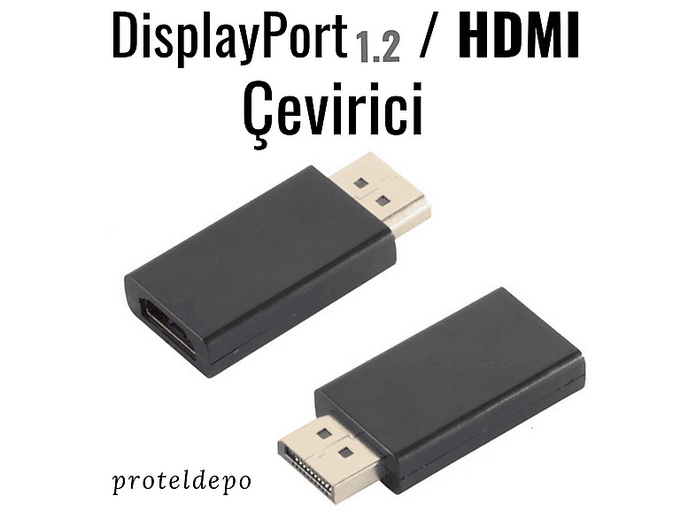 IRENIS DisplayPort / HDMI  - 10 Gbit Dönüştürücü Siyah