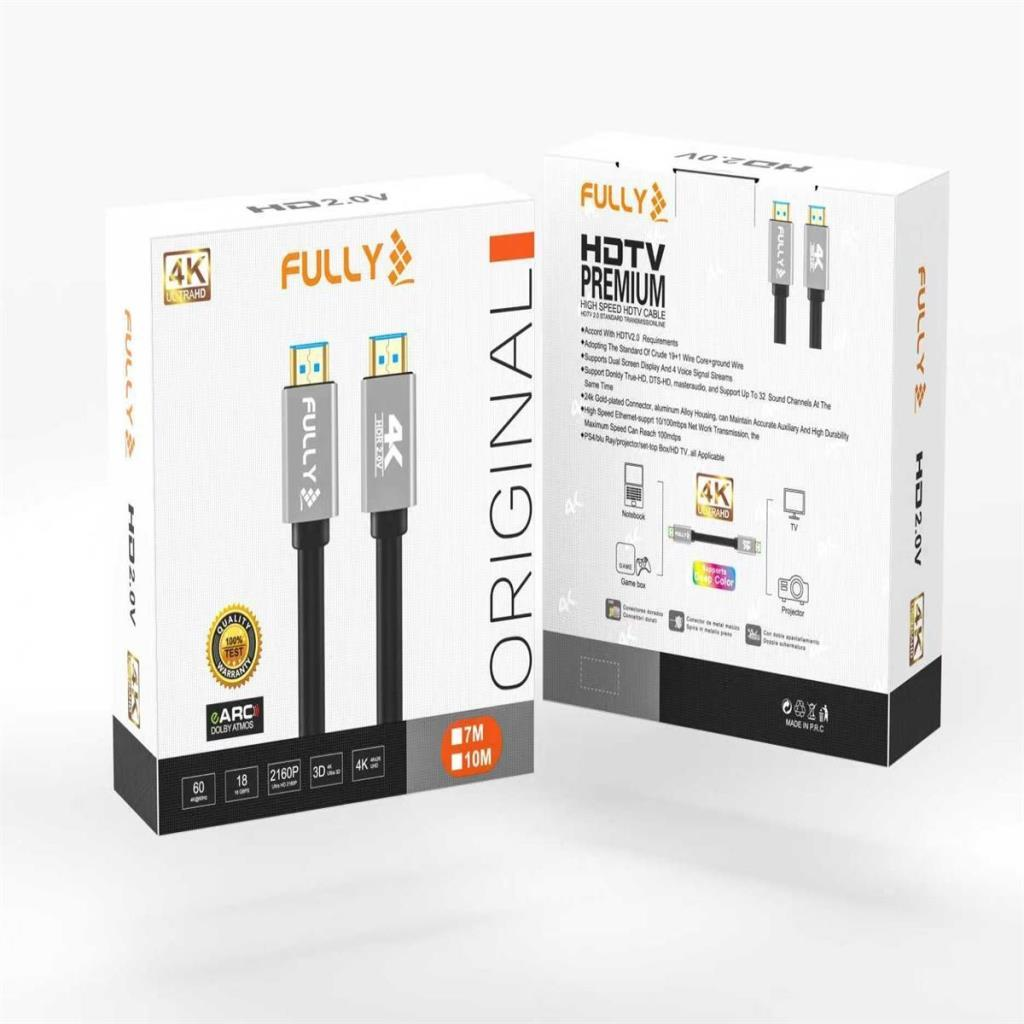 4K destekli ve çeşitli uzunluklardaki HDMI kabloları için ambalajlar.