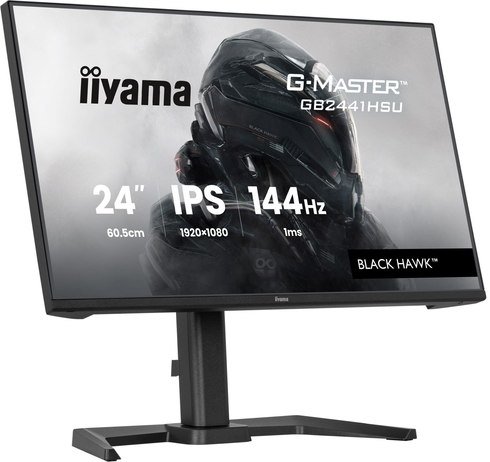 Monitor IPS 24 cale, 144Hz, czas reakcji 1ms.