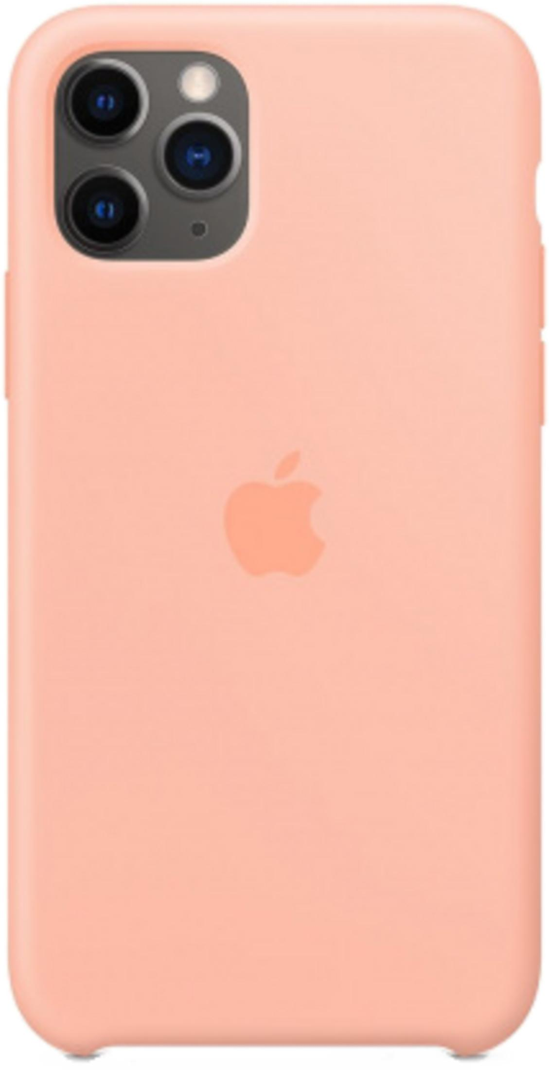 Un iPhone rose pâle avec trois appareils photo et un logo Apple au dos.