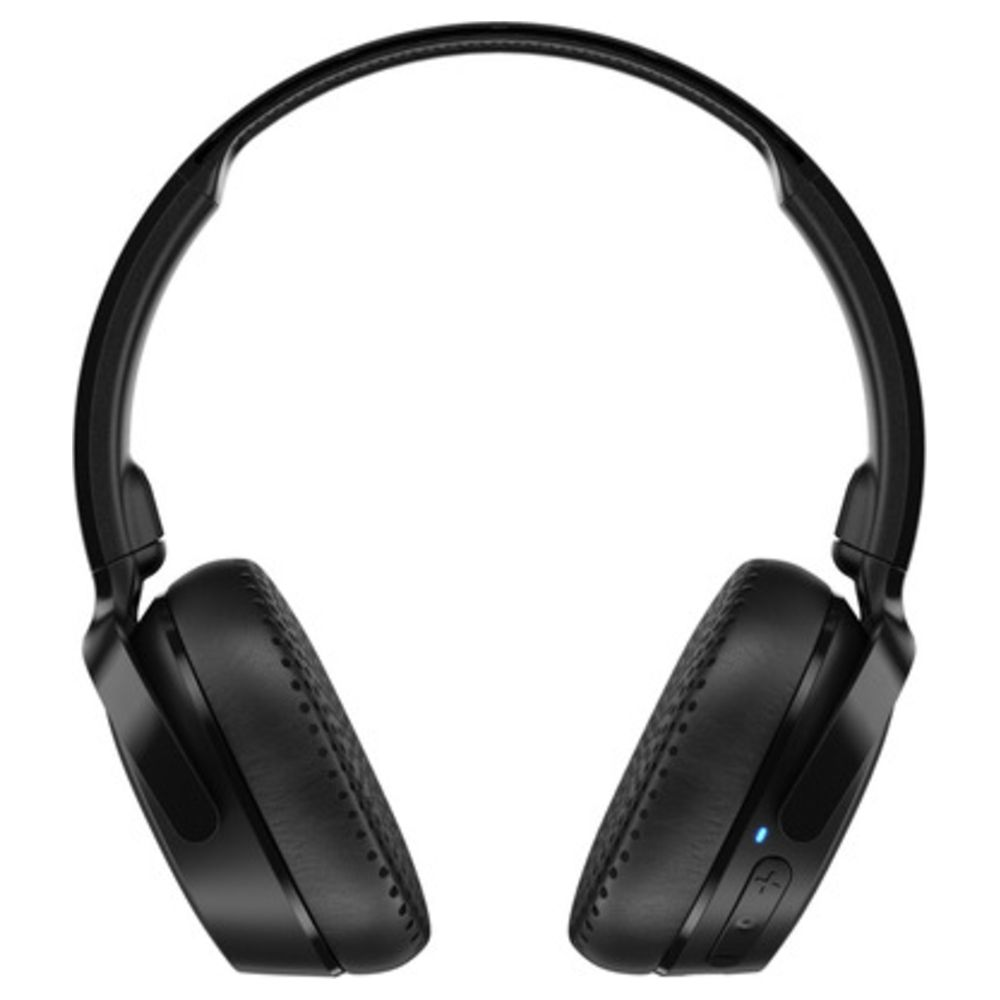 Czarne słuchawki z pałąkiem i nausznikami, na białym tle.