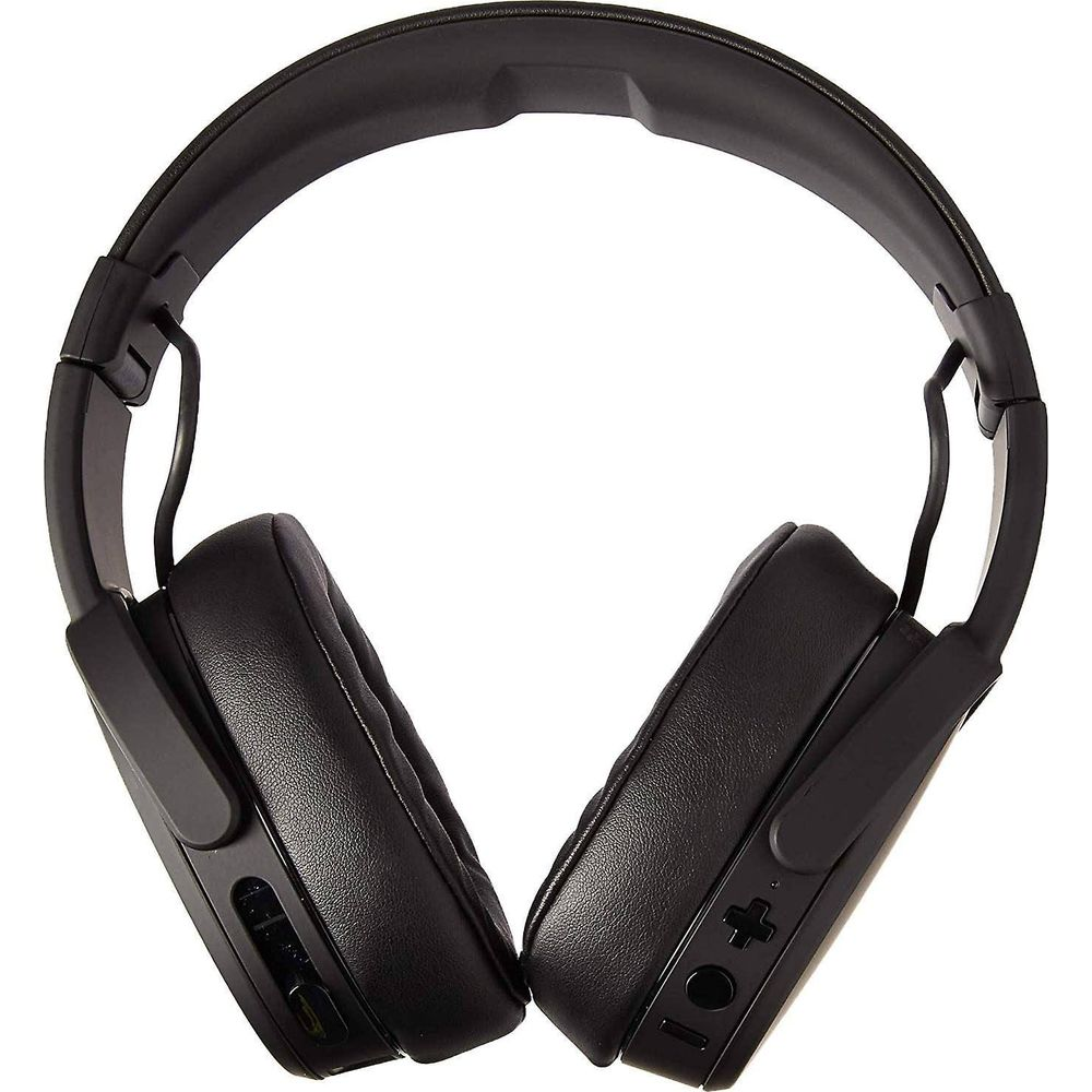 Schwarze Kopfhörer mit gepolsterten Ohrmuscheln und einem verstellbaren Bügel.