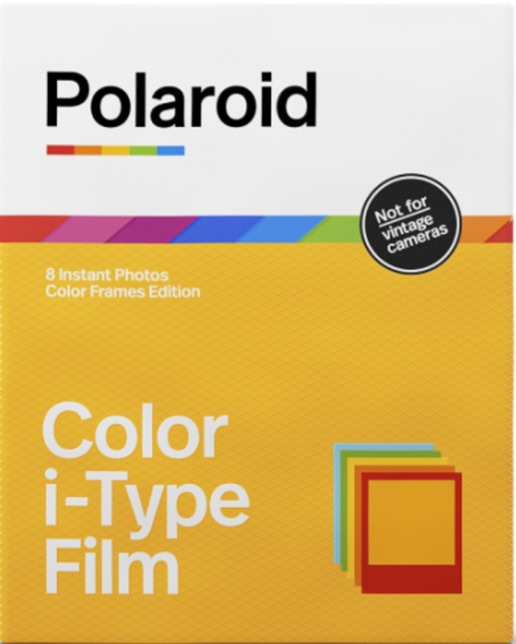 Caja de película Polaroid i-Type Color: 8 fotos instantáneas, Edición Color Frames.