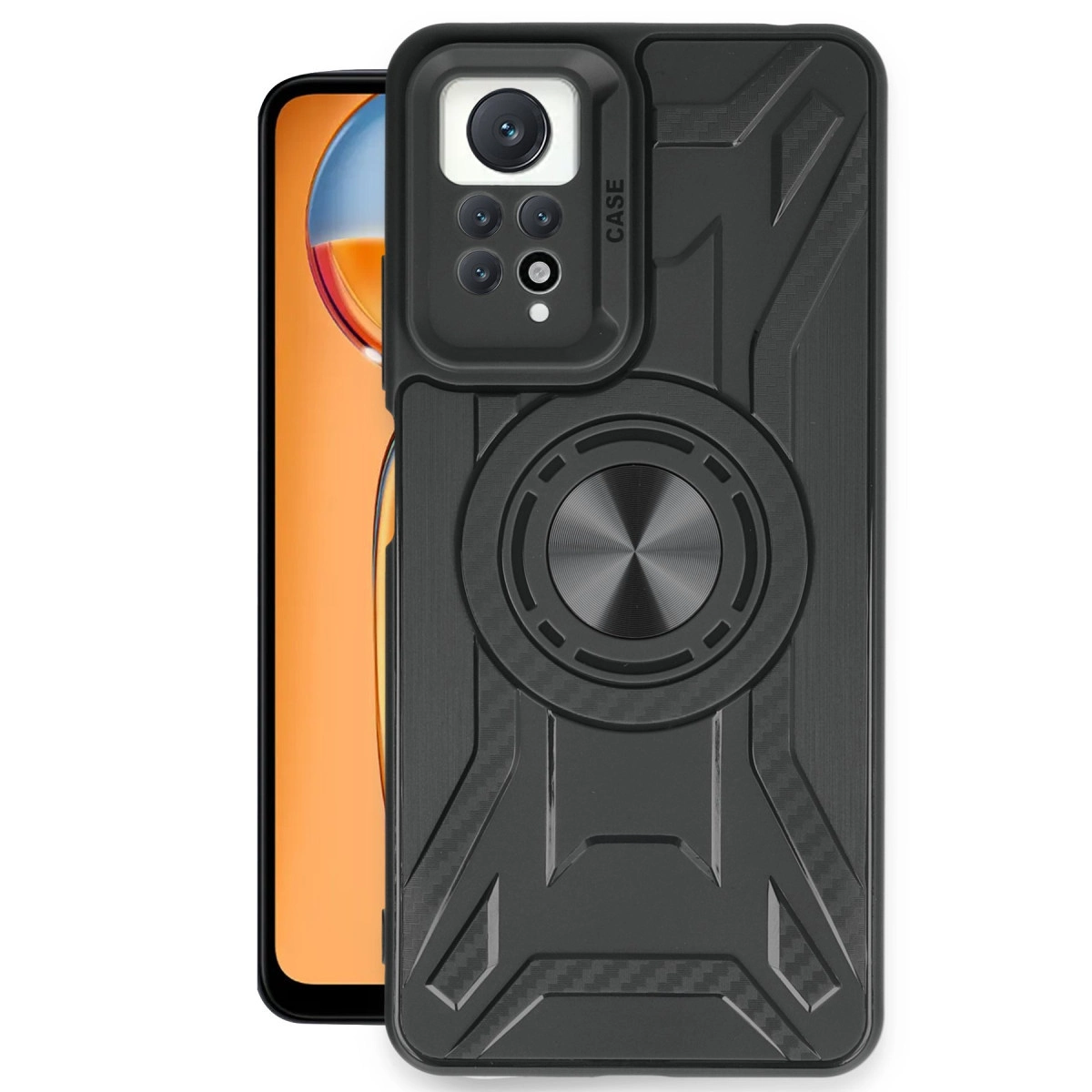 NEWFACE Xiaomi Redmi Note 12 Pro 4G Uyumlu Lincoln Silikon Telefon Kılıfı Siyah