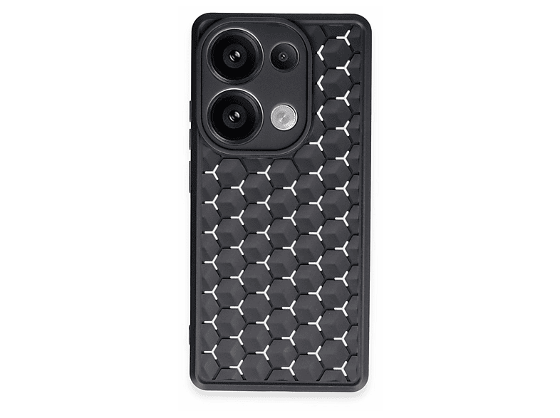 NEWFACE Xiaomi Redmi Note 13 Pro 5G Uyumlu Petek Silikon Kapak Telefon Kılıfı Siyah