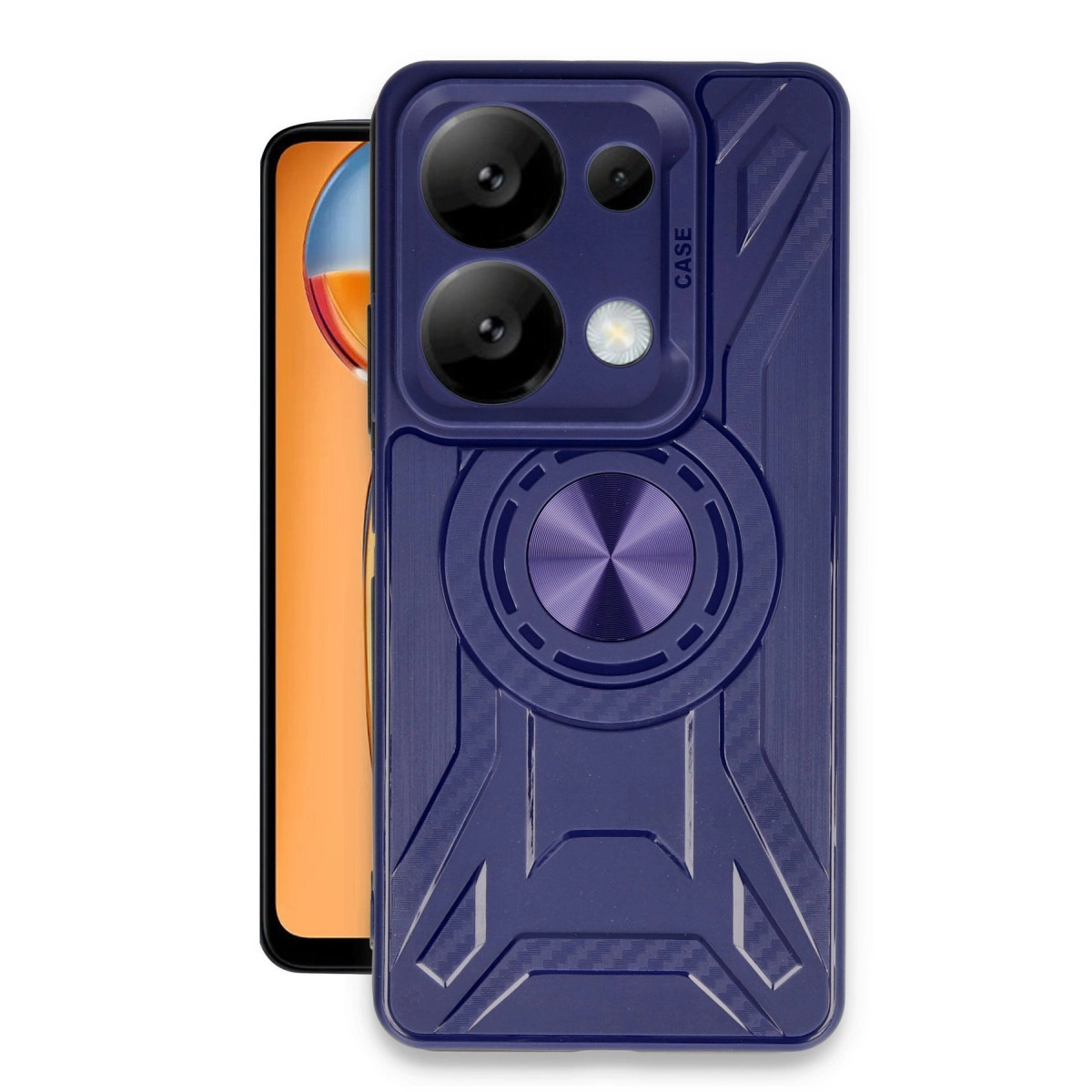 NEWFACE Xiaomi Redmi Note 13 4G Uyumlu Lincoln Silikon Telefon Kılıfı Lacivert
