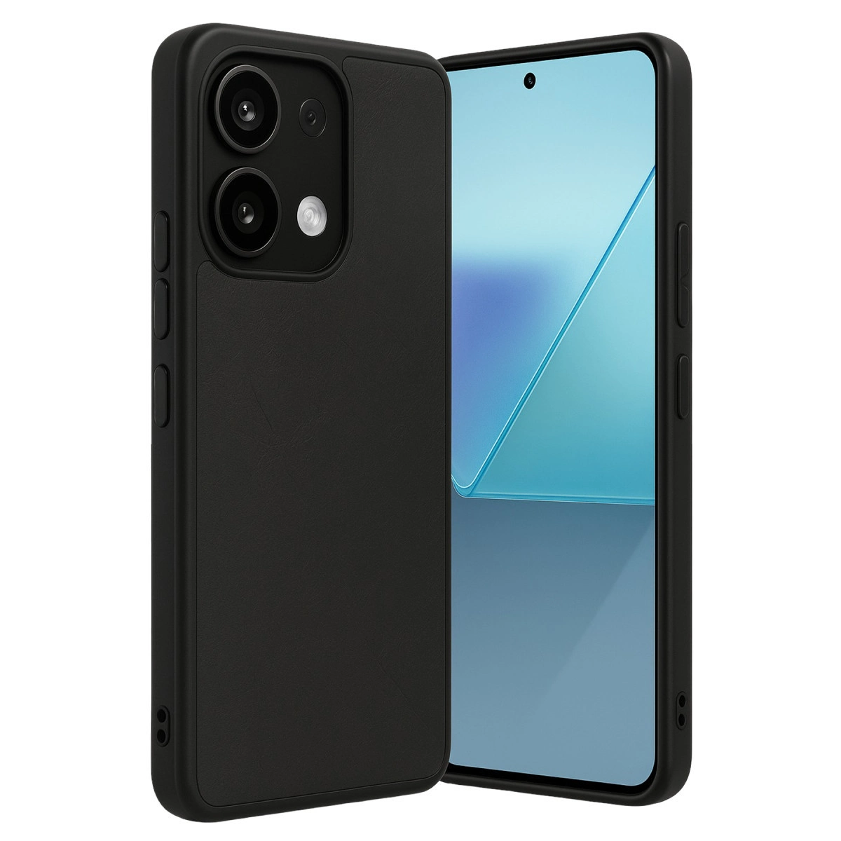NEWFACE Xiaomi Redmi Note 13 Pro 5G Uyumlu Aras Deri Kapak Telefon Kılıfı Siyah