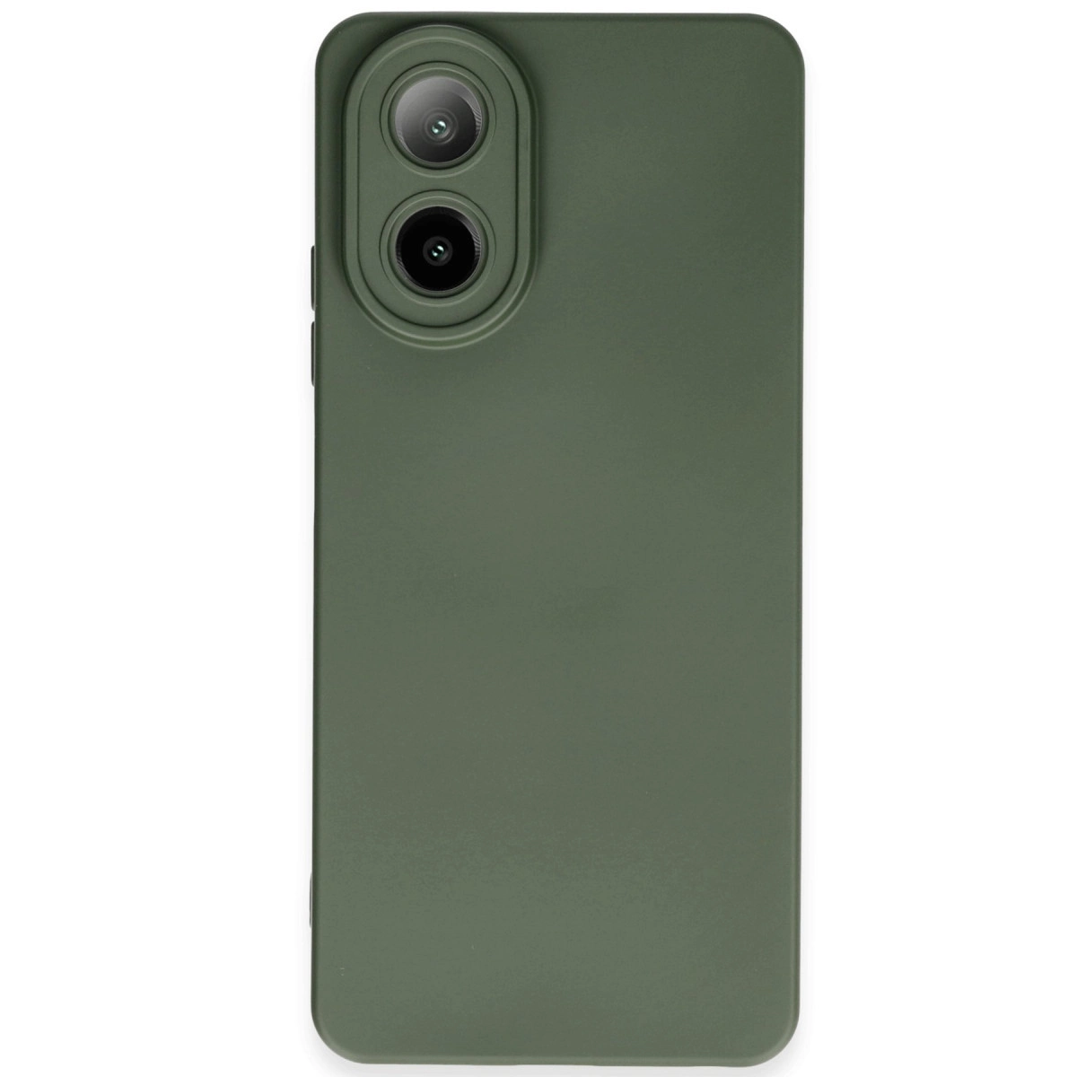NEWFACE Oppo A38 Uyumlu Nano İçi Kadife Silikon Telefon Kılıfı Koyu Yeşil