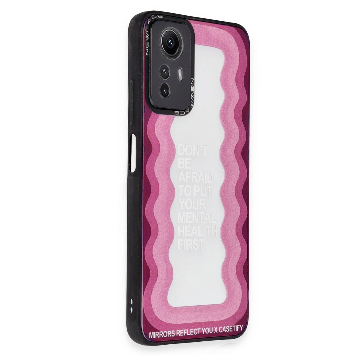 NEWFACE Xiaomi Redmi Note 12 Pro 5G Uyumlu Mirror Desenli Kapak Telefon Kılıfı Çok Renkli