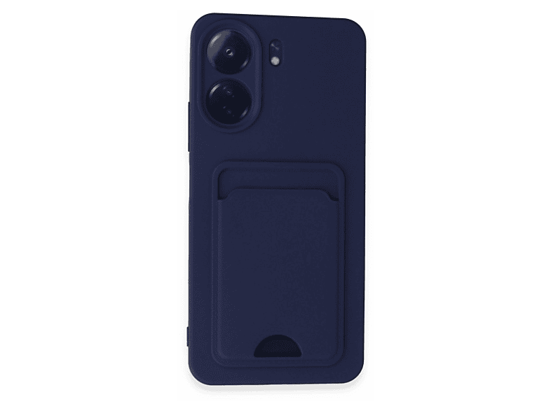 NEWFACE Xiaomi Redmi 13C Uyumlu Kelvin Kartvizitli Silikon Telefon Kılıfı Lacivert