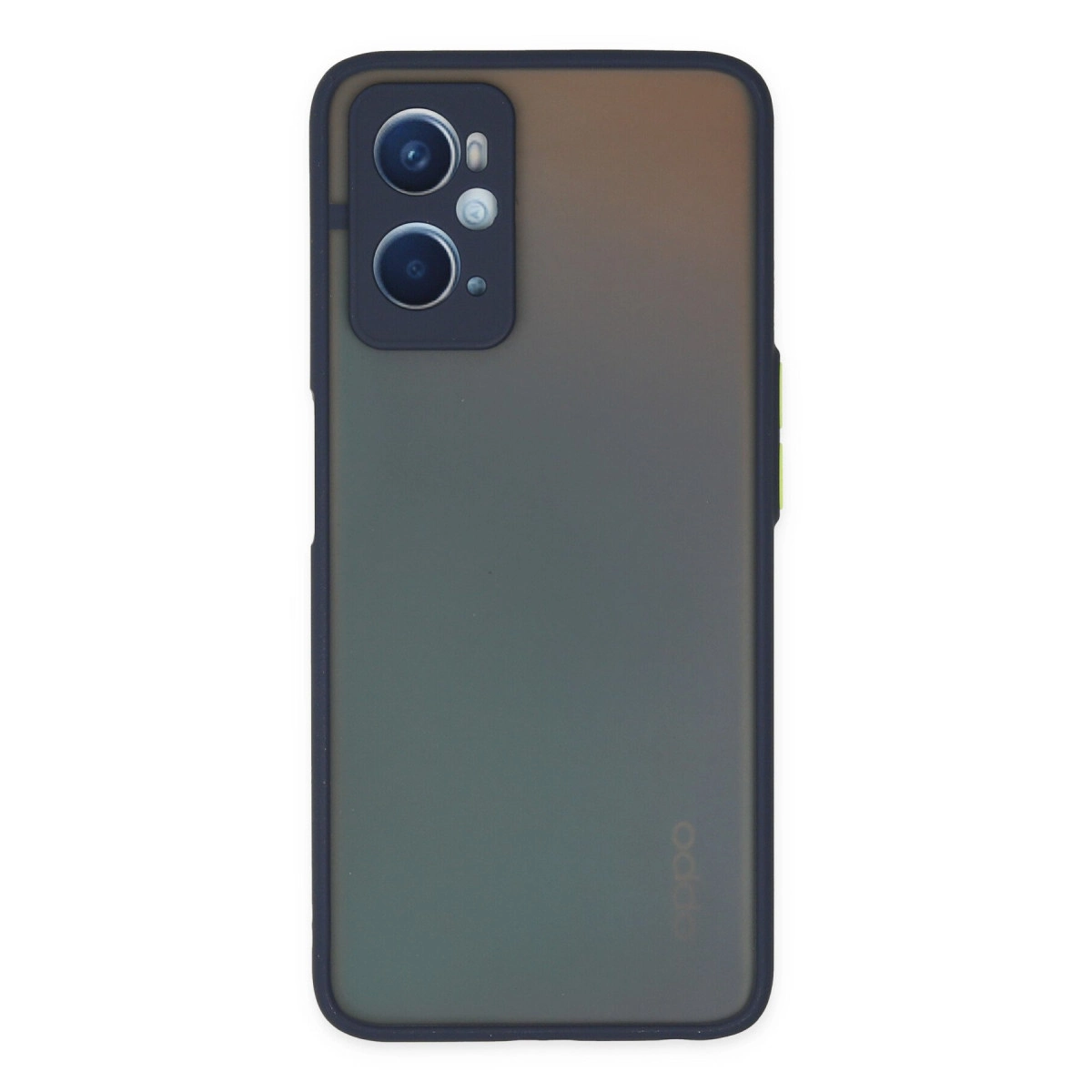 Kamera dizilimli siyah telefon kılıfı, beyaz arka plan üzerinde.