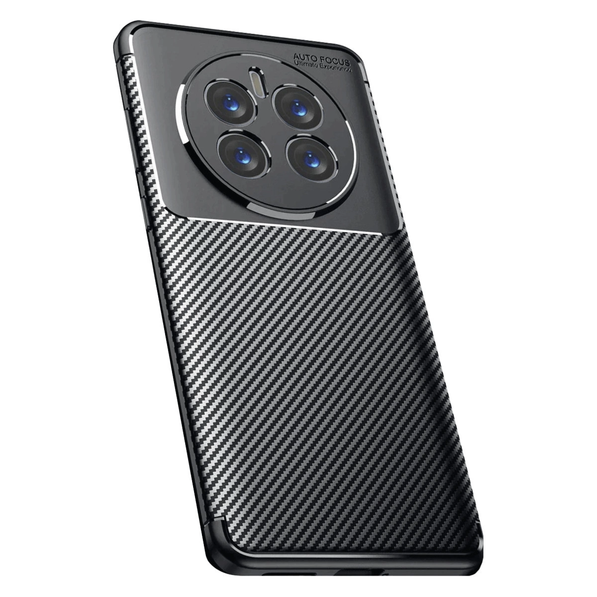 NEWFACE Realme 12 Pro Plus Uyumlu Auto Focus Karbon Kapak Telefon Kılıfı Siyah