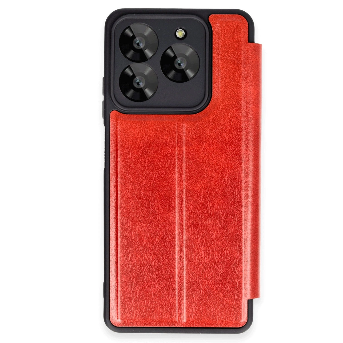 NEWFACE General Mobile Era 50 Uyumlu Flip Cover Telefon Kılıfı Kırmızı