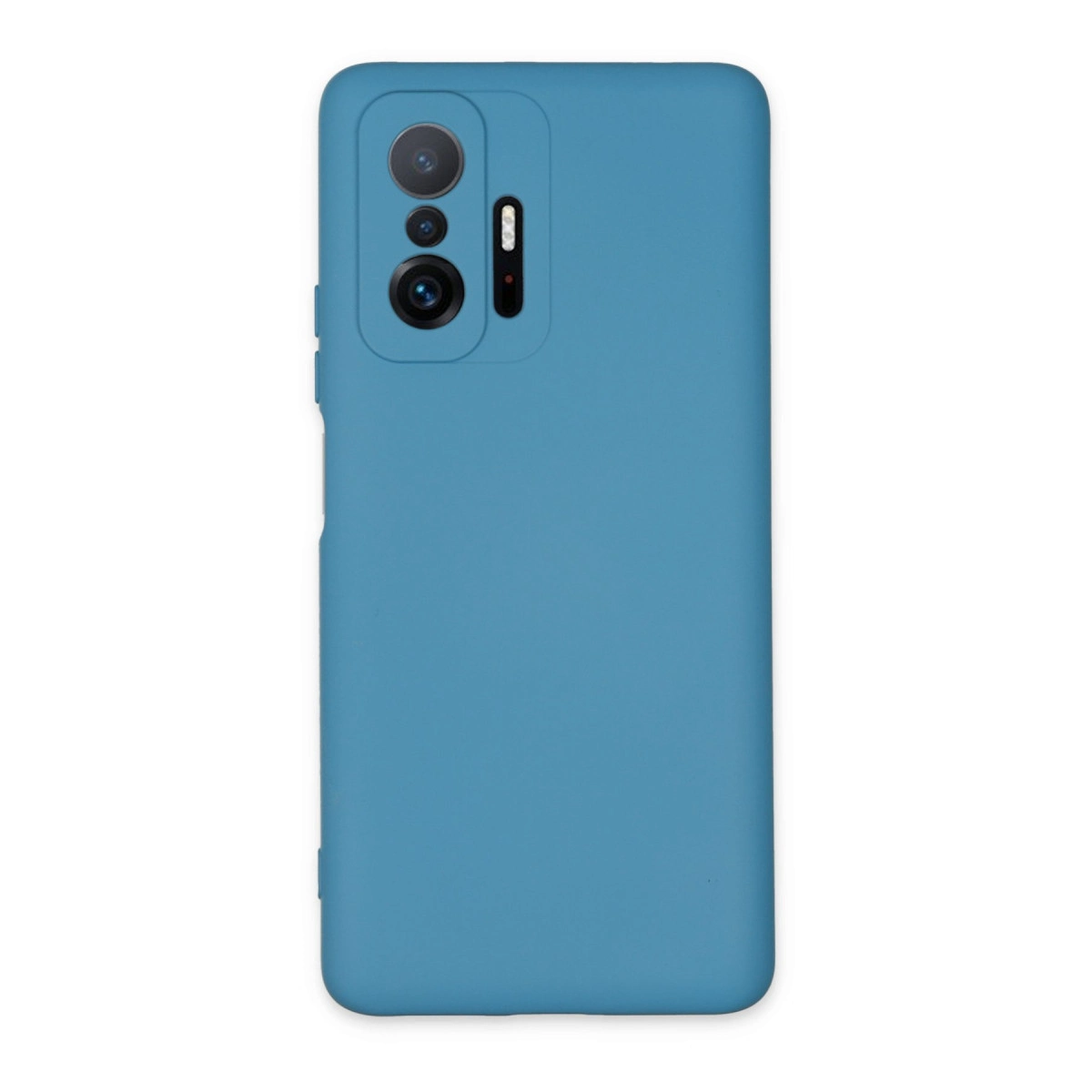 NEWFACE Xiaomi Mi 11T Pro Uyumlu Nano İçi Kadife Silikon Telefon Kılıfı Mavi