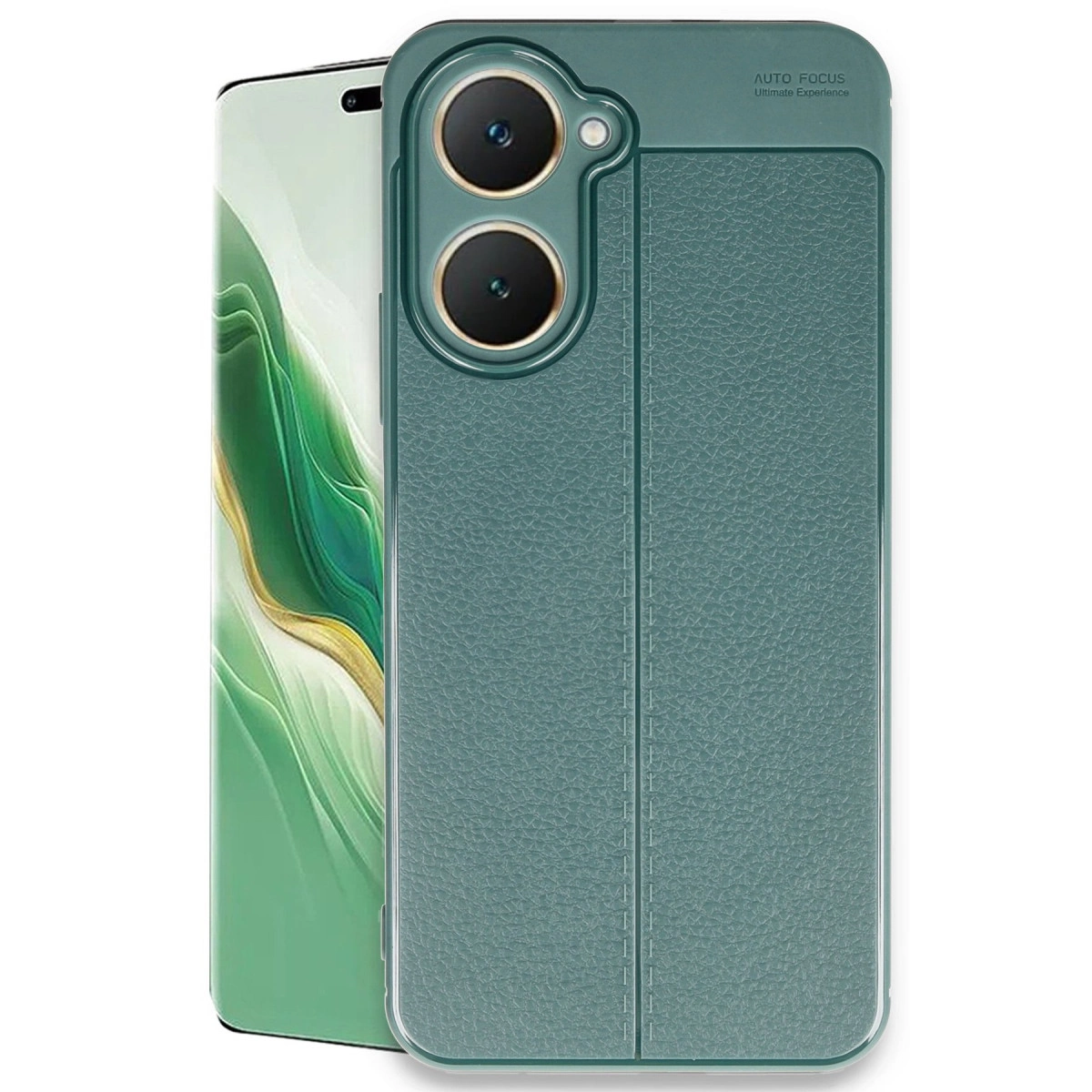 NEWFACE Vivo Y18 Uyumlu Auto Focus Kapak Telefon Kılıfı Koyu Yeşil