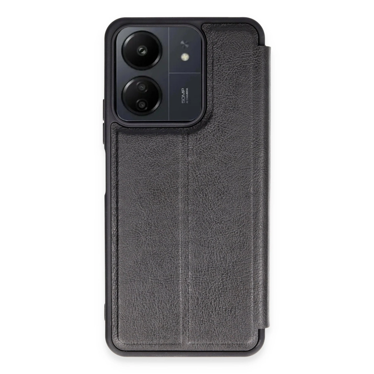 NEWFACE Xiaomi Redmi 13C Uyumlu Flip Cover Telefon Kılıfı Siyah
