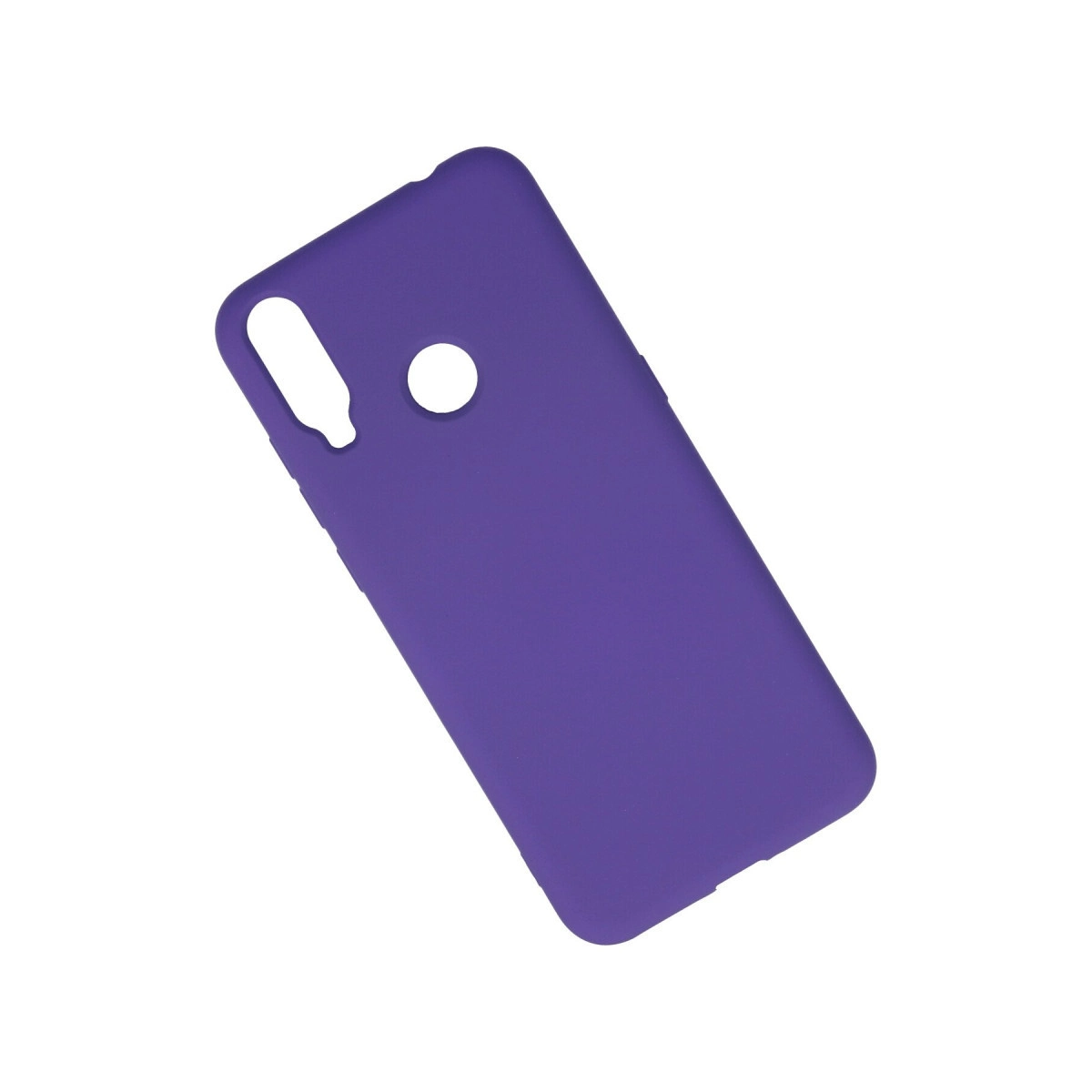 Kamera ve parmak izi sensörü için kesikli mor telefon kılıfı.