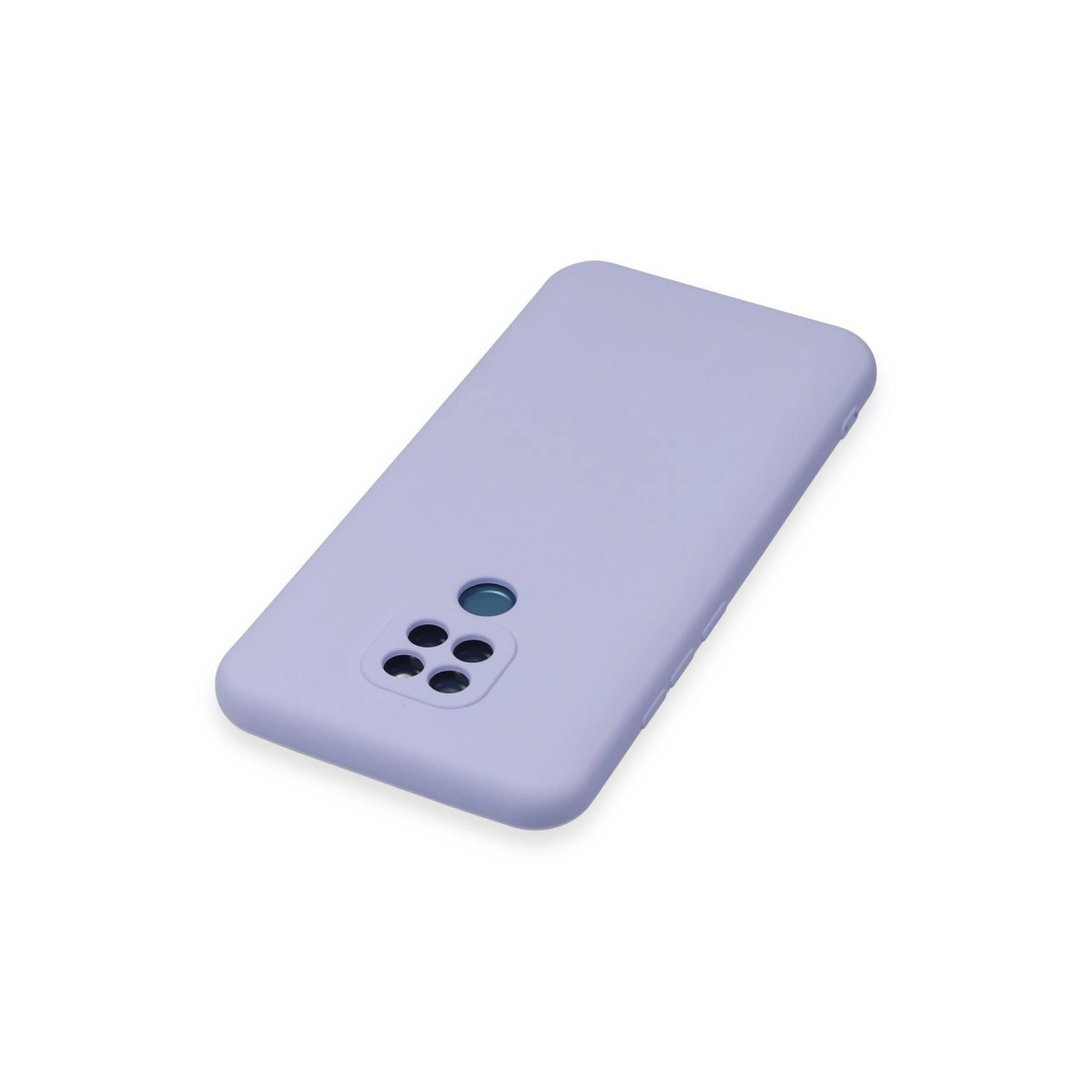 Dikdörtgen kamera oyuntulu lavanta rengi telefon kılıfı.