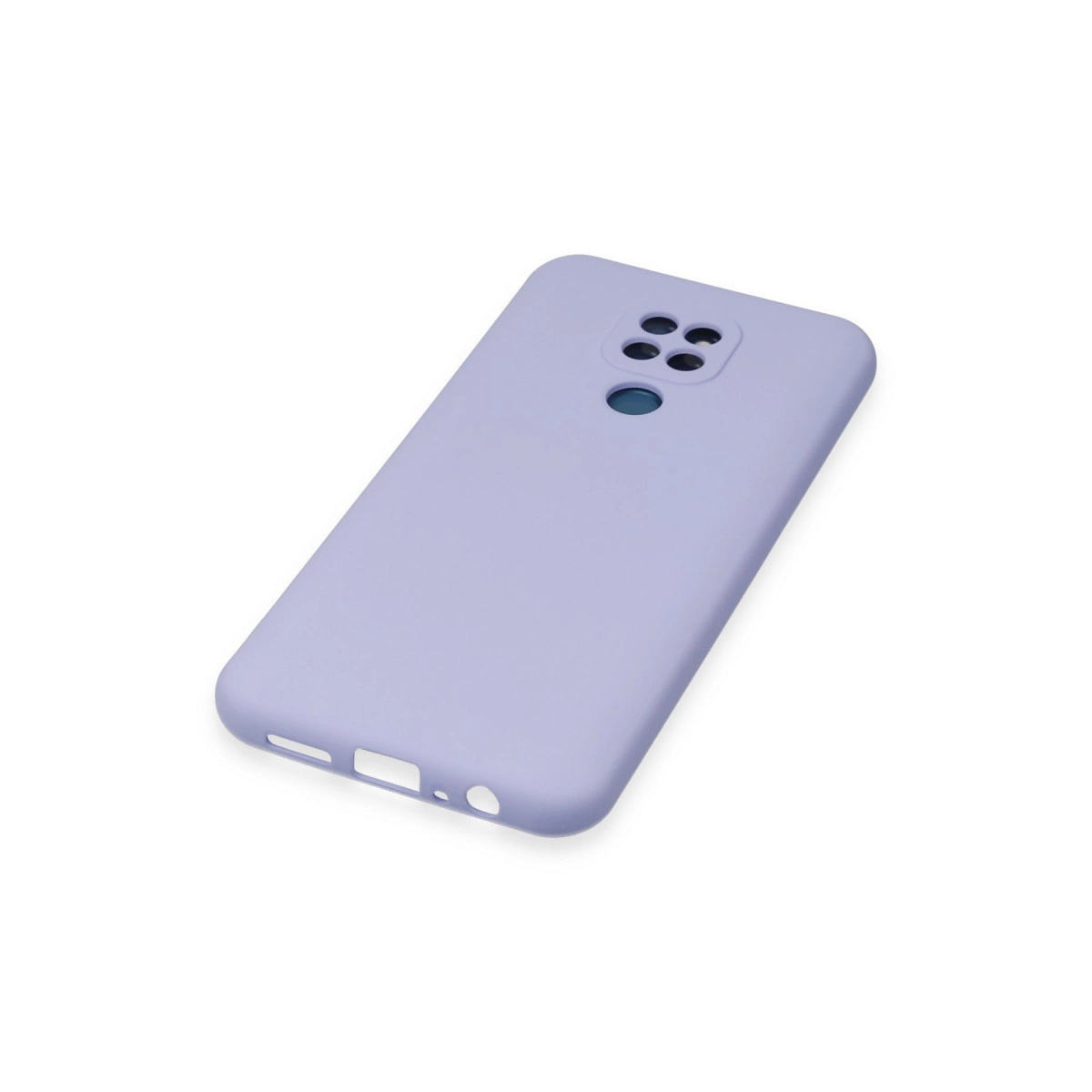 Beyaz arka plan üzerinde lavanta rengi telefon kılıfı.