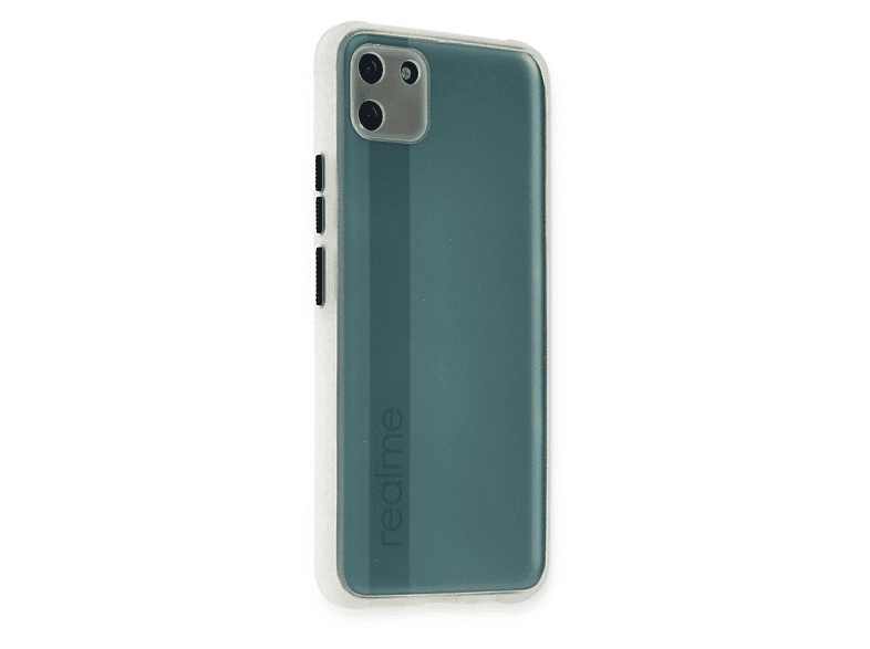 NEWFACE Realme C11 Uyumlu Miami Şeffaf Silikon Telefon Kılıfı Şeffaf